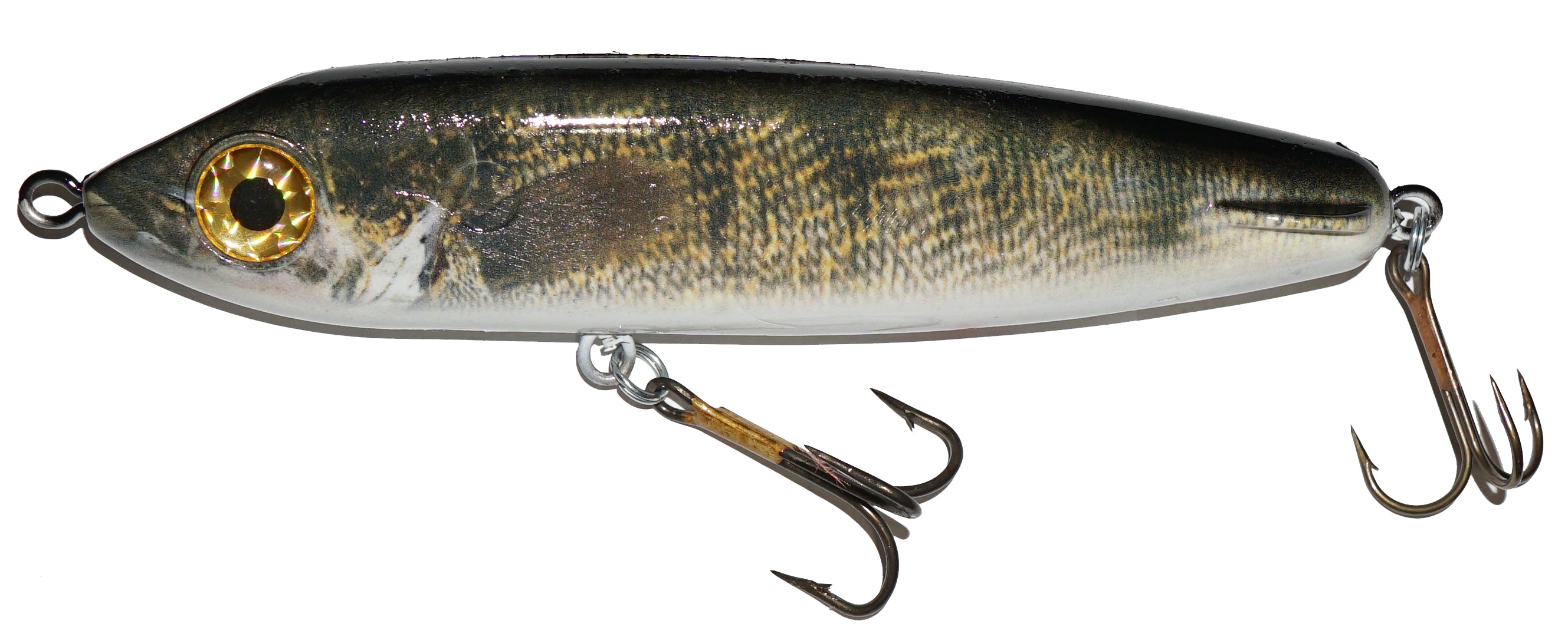 Drifter Hellhound 8 Inch Glide Bait Fishing Lure - Realistic Live Image Series for Bass, Pike and Musky - Perfect for Freshwater and Saltwater Fishing
