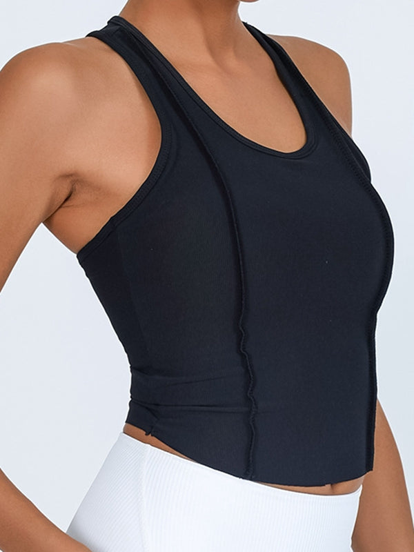 ZASUWA Women's Sexy U Neck Backless Tank Top - Perfect for Summer, Beach, and Night Out