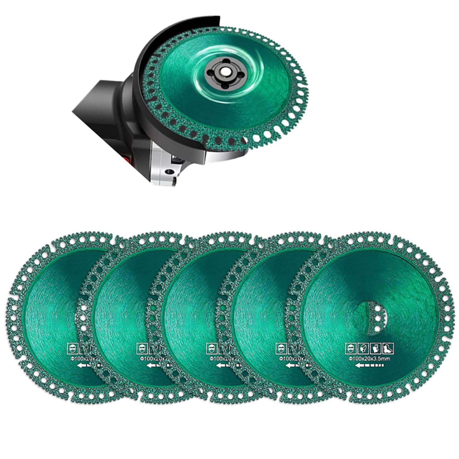 Ultra-Fine Corrugated Tile Cutting Disc - Indestructible Grinder Disk 2.0, Multi-Functional Composite Saw Blade for Fast Cutting (3 Pack) - Perfect for Metal, Wood, Tile & DIY Projects