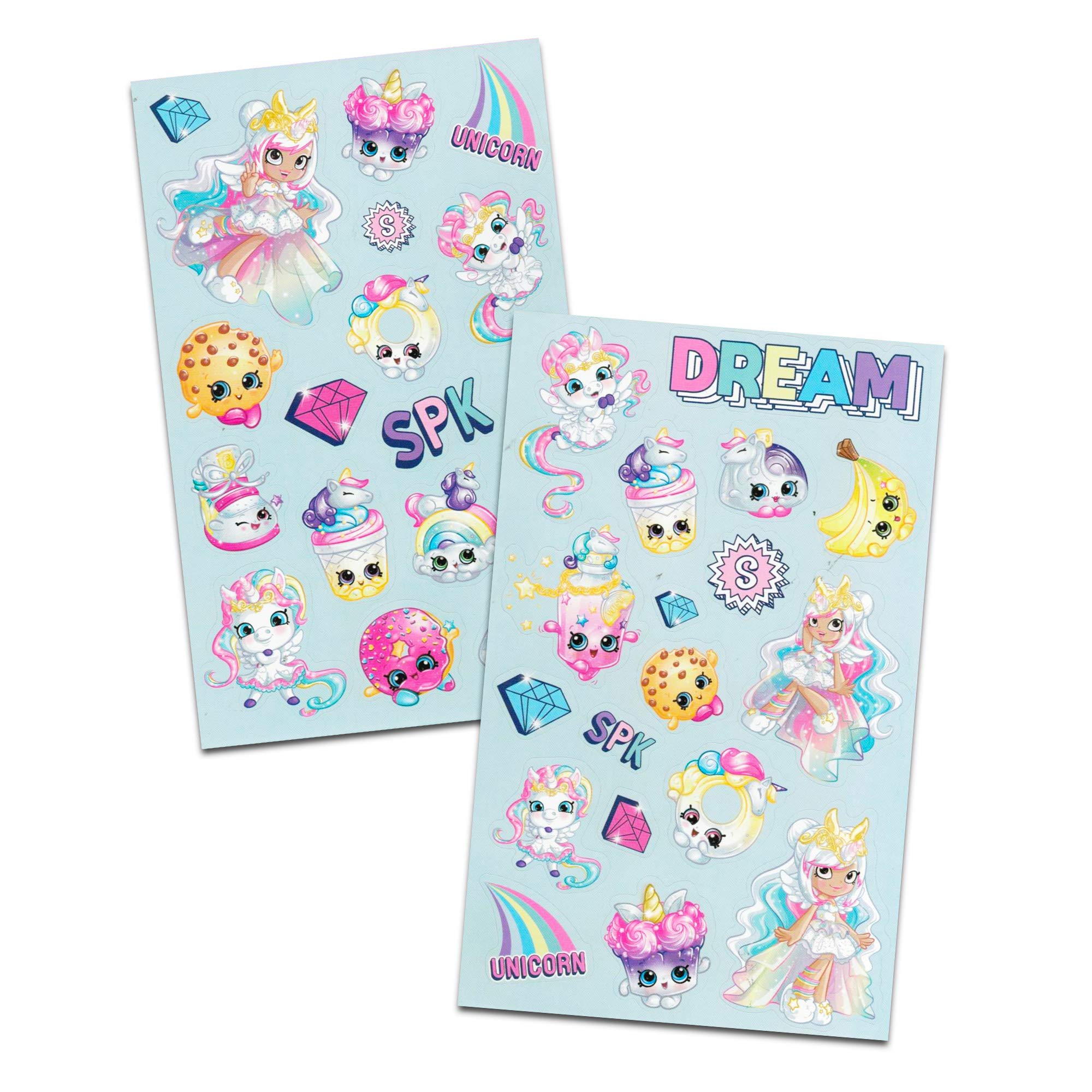 Gudetama Sticker Set for Kids & Girls - 100+ Cute Cartoon Stickers with Shopkins | Perfect for Scrapbooking, DIY Crafts, Party Favors, and School Supplies