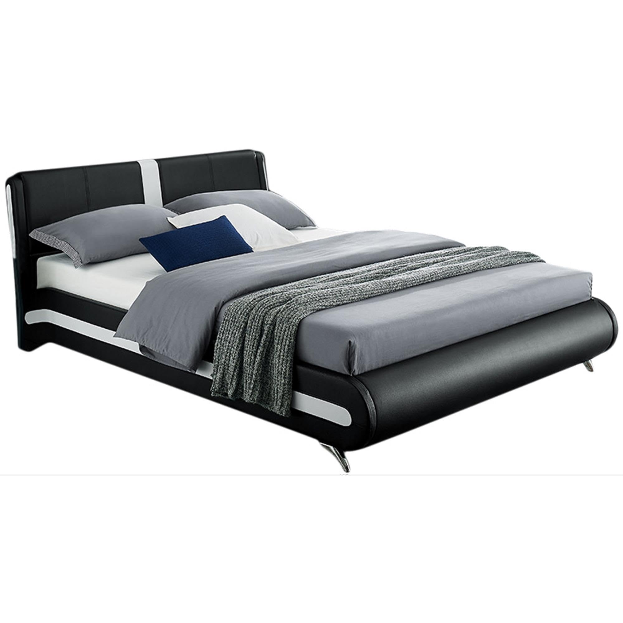 Camden Isle Carlton King Size Platform Bed with 2 Nightstands - Black Wooden Bed Frame for Modern Bedroom | Perfect for Master Bedroom, Guest Room & Apartment