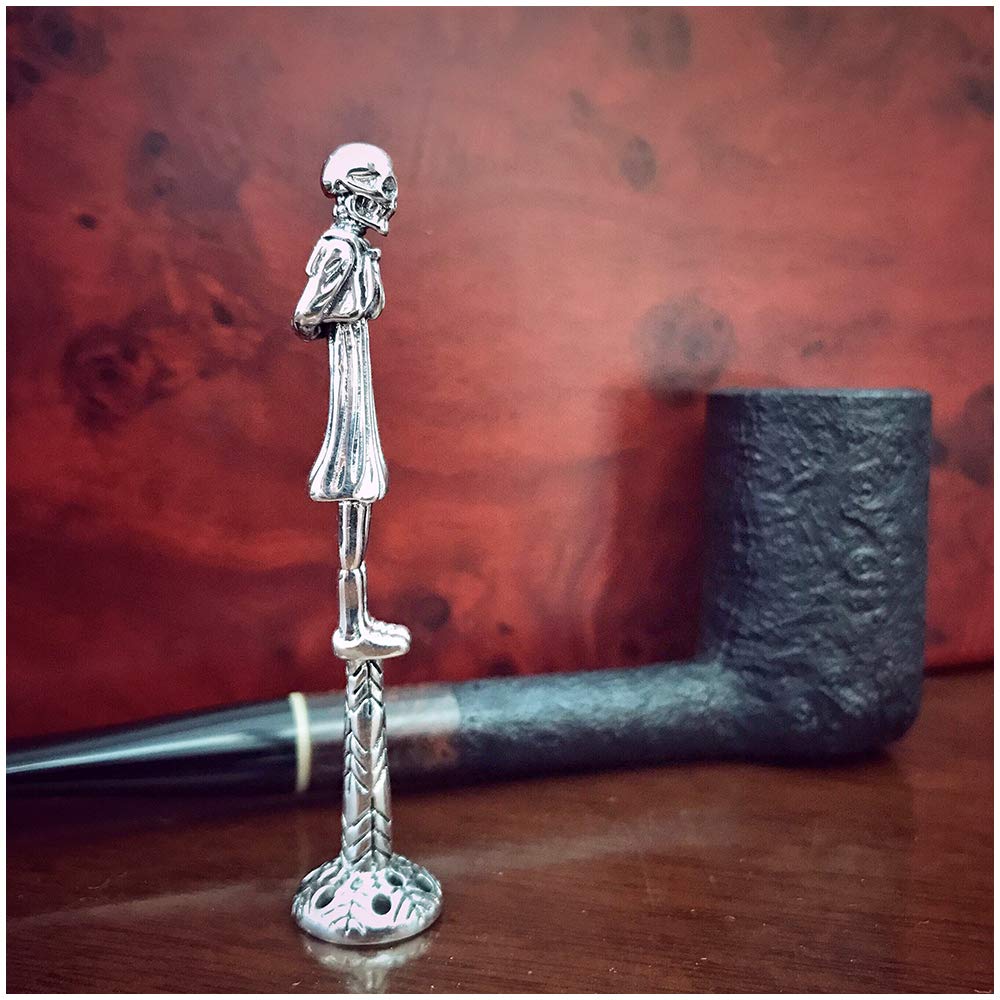 Premium 925 Sterling Silver Tobacco Pipe Tamper Tool - Durable Metal Anti-Extinguishing Pressure Bar for Pipe Cleaning & Maintenance - Perfect for Pipe Smokers & Collectors - Ideal for Home, Office & Outdoor Use
