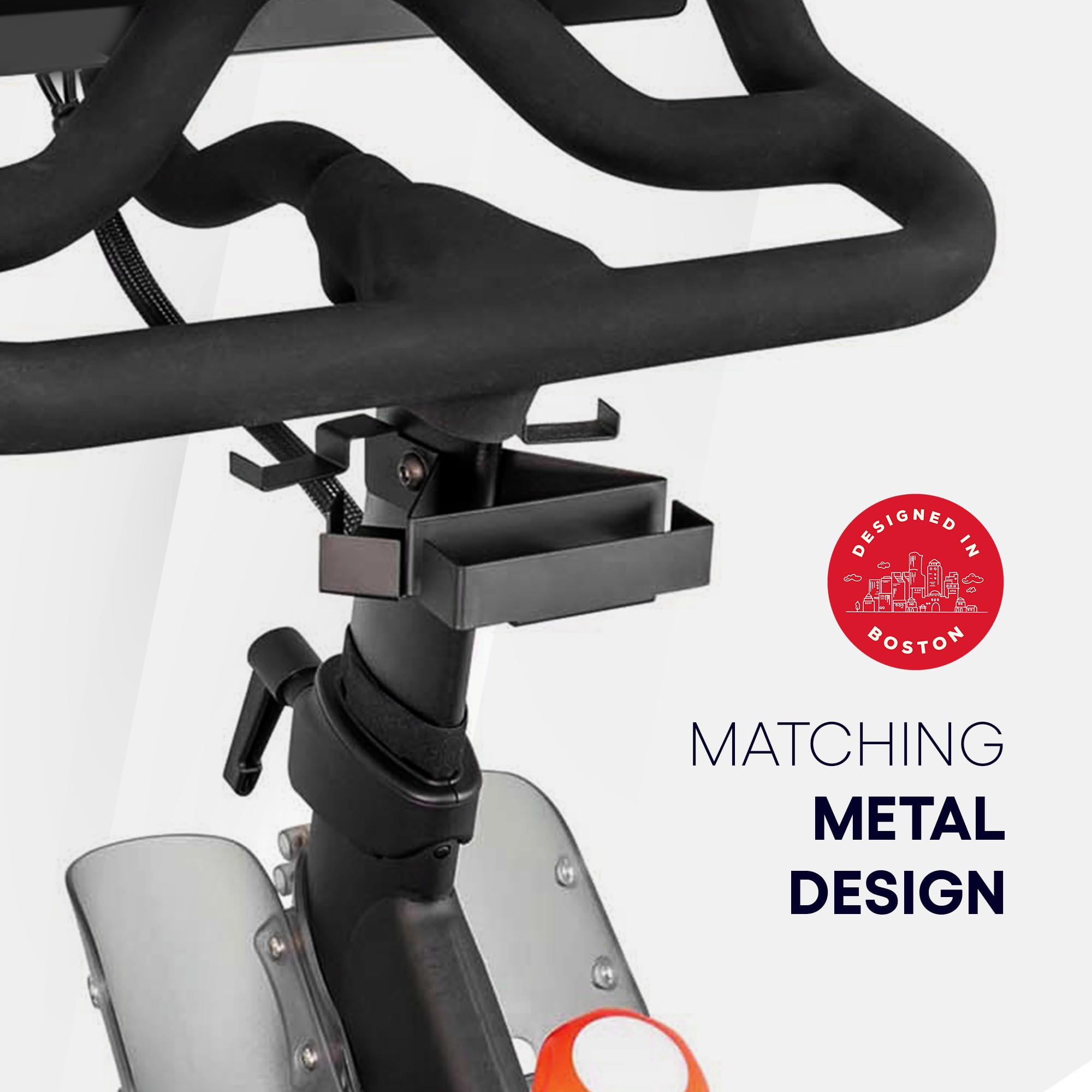 Premium All-in-One Metal Holder for Peloton Bike & Bike+ | iPhone, AirPods & Towel Organizer | Compatible with Original Peloton & Bike+ Models | Includes 2 Towel Holders | Perfect for Home Gym Workouts & Cycling Sessions