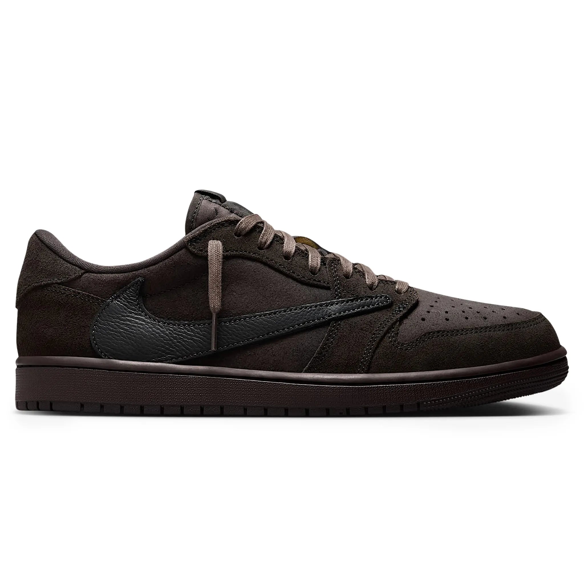 Travis Scott x Air Jordan 1 Low OG SP Velvet Brown Sneakers - Limited Edition Retro Basketball Shoes for Men - Perfect for Streetwear, Sneaker Collecting & Casual Fashion