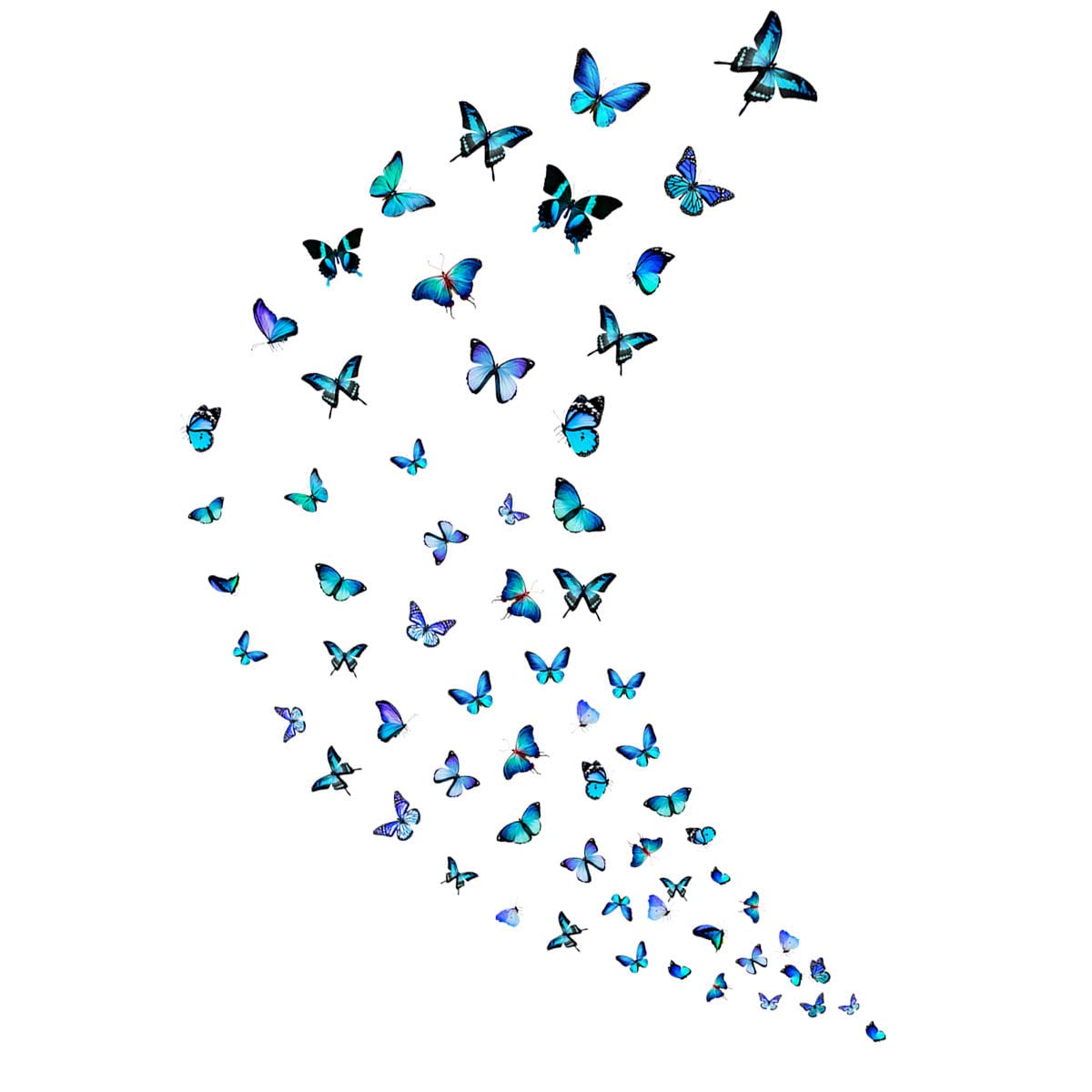 Butterfly Wall Stickers - Self-Adhesive Vinyl Wall Decals for Living Room, Bedroom, Girls Room, Party Decor - Multicolor Aesthetic Wall Art for Home & Event Decoration
