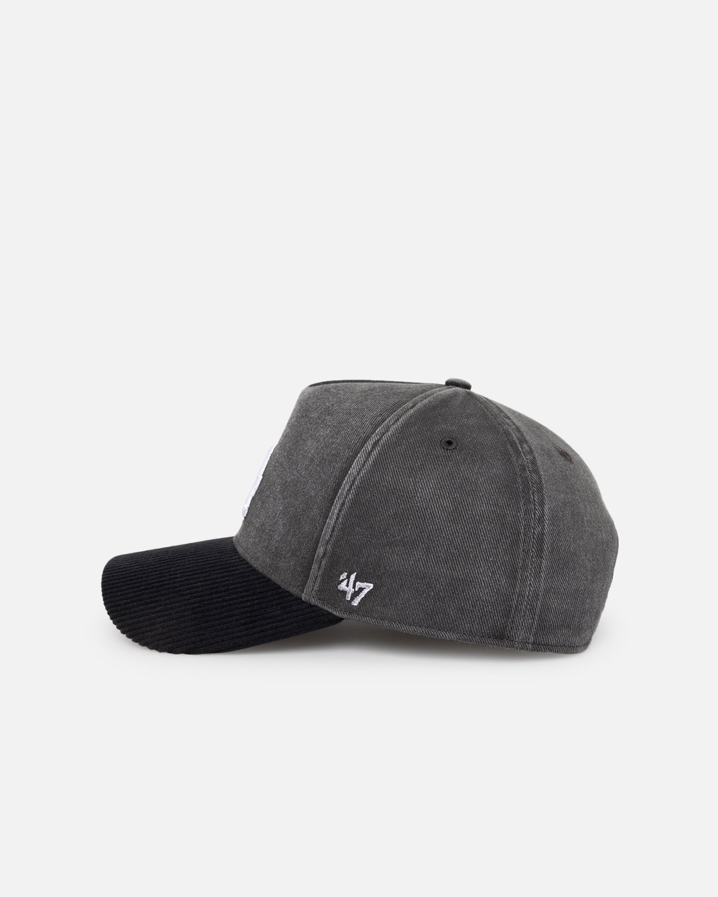 47 Brand Los Angeles Dodgers 'Apollo Corduroy' Snapback Hat - Black Adjustable Baseball Cap for Men & Women - Perfect for Game Day, Streetwear & Sports Fan Fashion