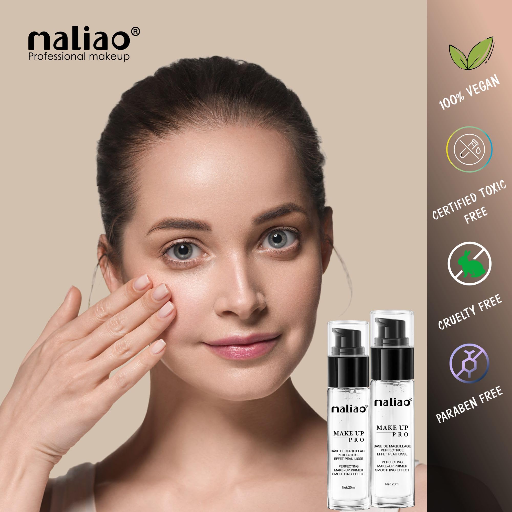 MALIAO Professional Makeup Primer - Smoothing & Perfecting Base for Flawless Makeup Application | Ideal for Daily Wear, Special Occasions & Photography
