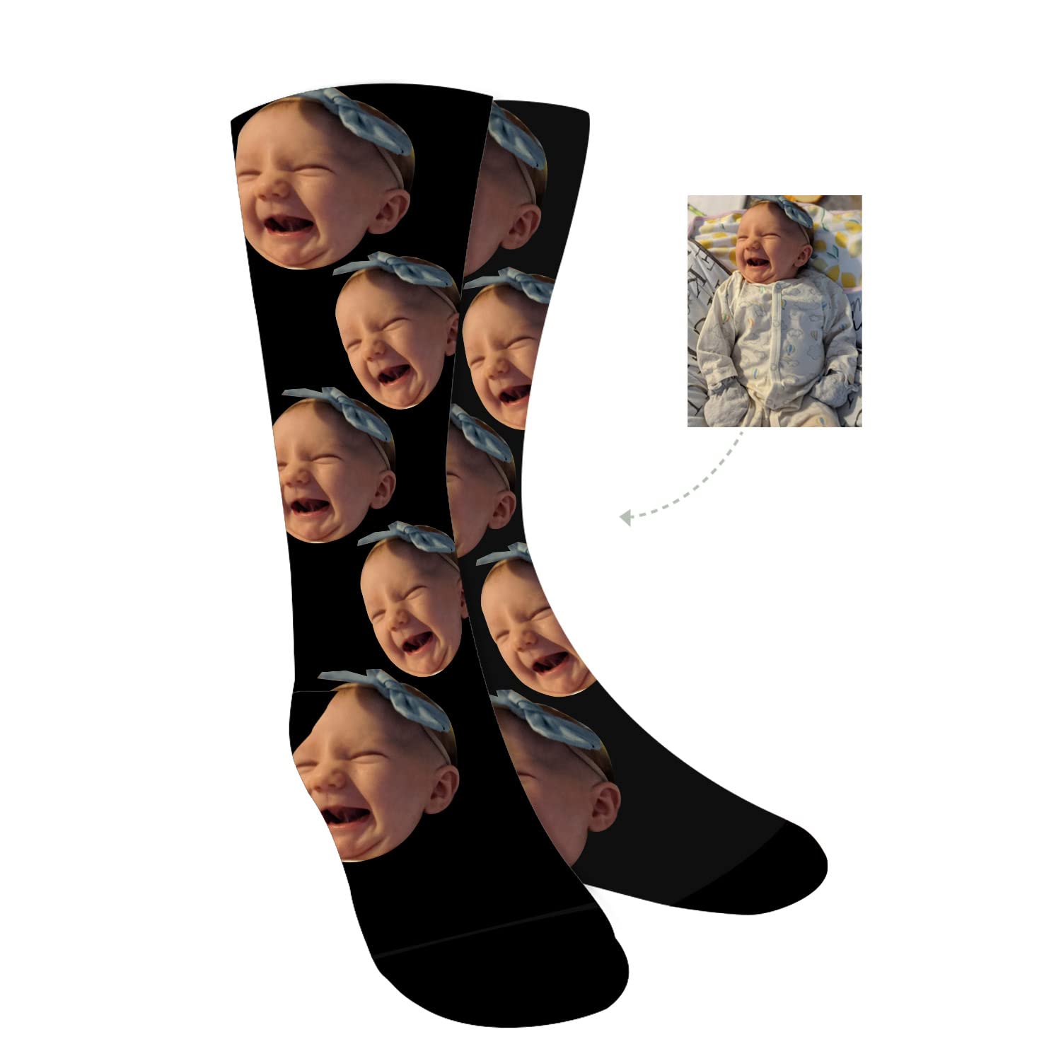 Custom Photo Socks with Your Face - Personalized Dog Socks for Men & Women | Unique Gift for Pet Lovers, Couples & Family - Wear Your Memories for Special Occasions & Everyday Comfort