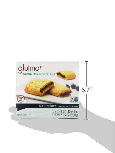 Glutino Gluten Free Blueberry Breakfast Bars - 5 Pack for Healthy Snacking