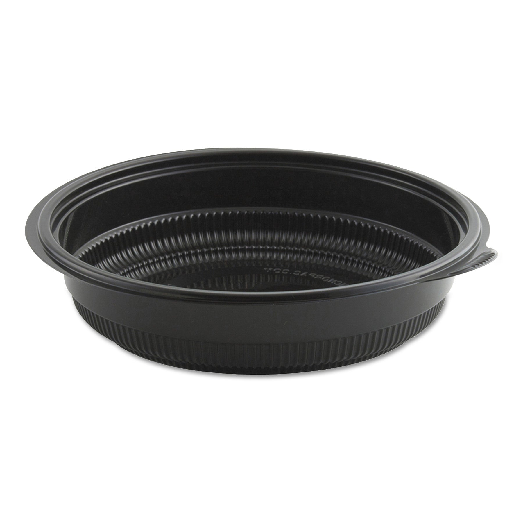 Anchor Packaging MicroRaves Incredi Bowl Base - 32 oz Black Plastic Microwave Safe Food Storage Containers (8.5