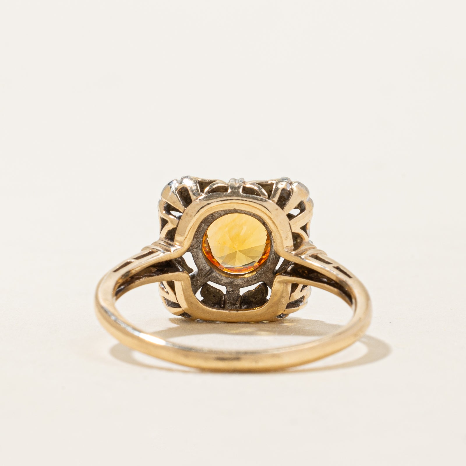 Yellow Synthetic Sapphire Abstract Ring - 1.20ct Size 8.5 - Elegant Statement Jewelry for Women, Perfect for Weddings, Parties & Special Occasions