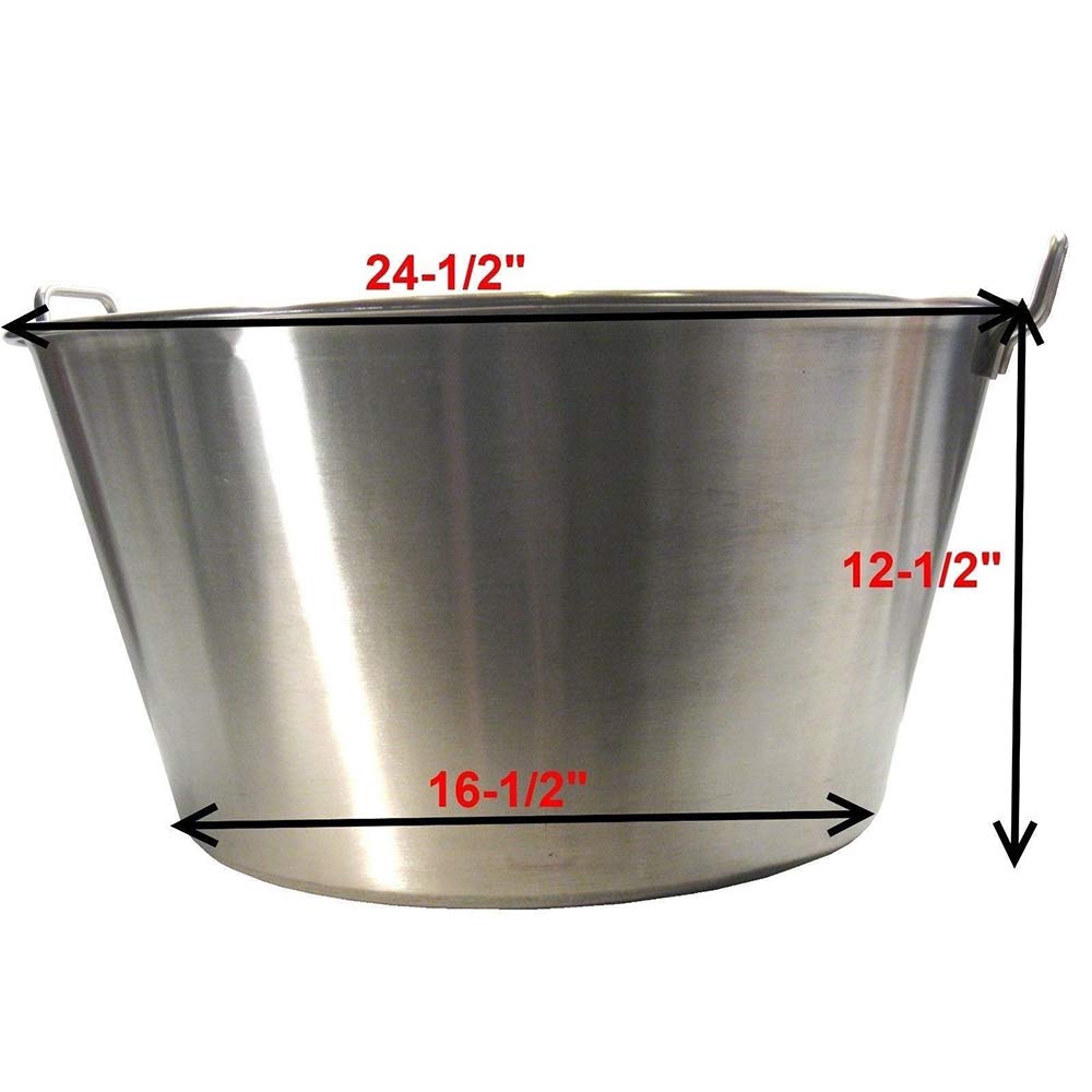 Extra Large Stainless Steel Carnitas Pan - 24.5