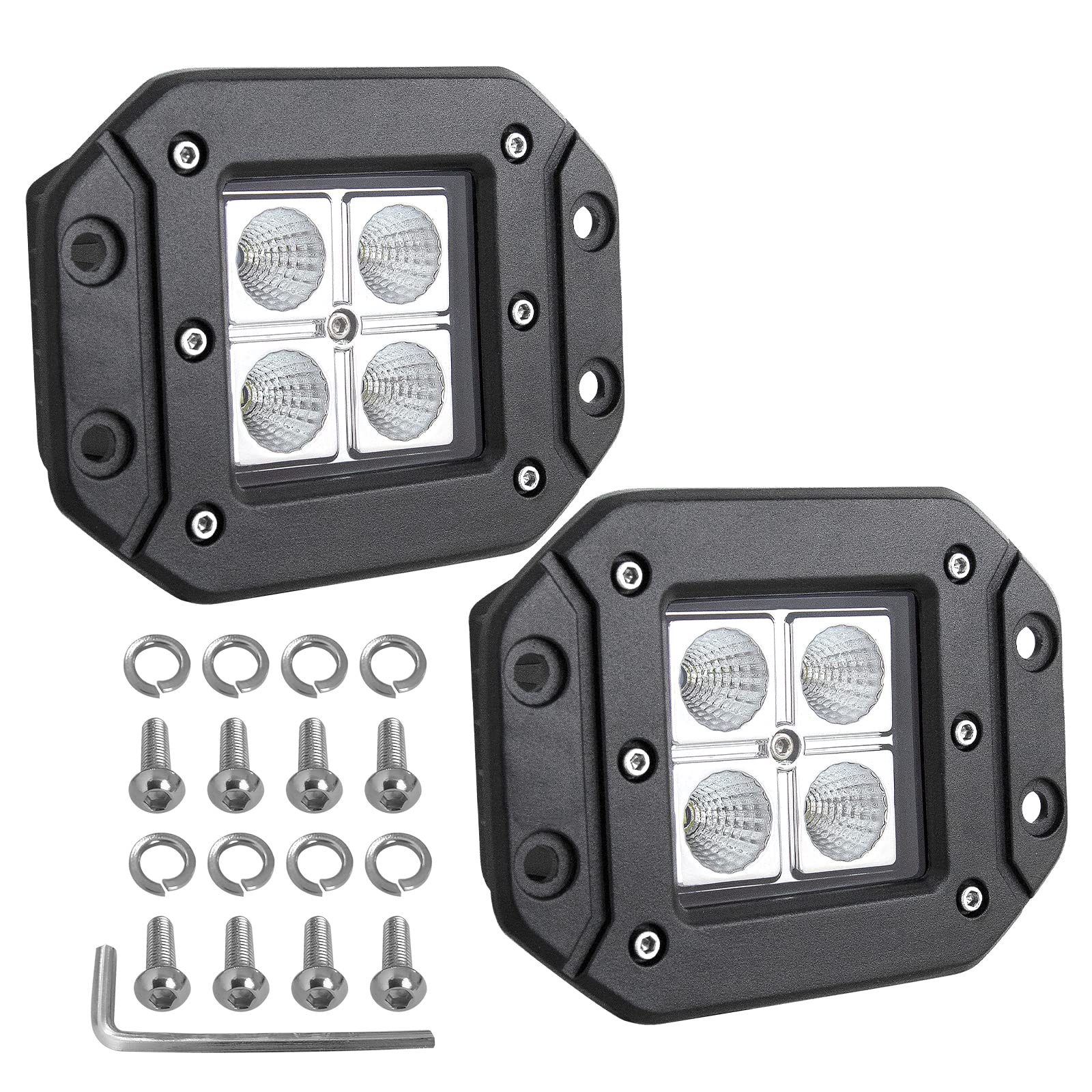 Willpower 2x12W 3-Inch LED Light Bar - Waterproof Off-Road Driving Fog Lights with Mounting Bracket for Jeep, Truck, SUV, ATV - Perfect for Night Driving, Camping & Outdoor Adventures