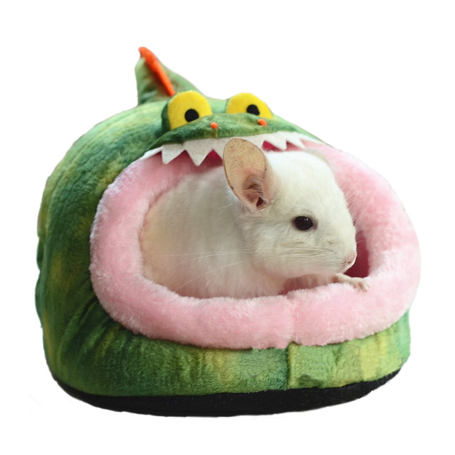 Cozy Fleece Small Animal Bed House for Rabbits, Guinea Pigs, Hamsters & Hedgehogs - Winter Warm Soft Cage Nest with Cute Crocodile Design - Perfect for Small Pet Cages, Playpens & Indoor Habitats
