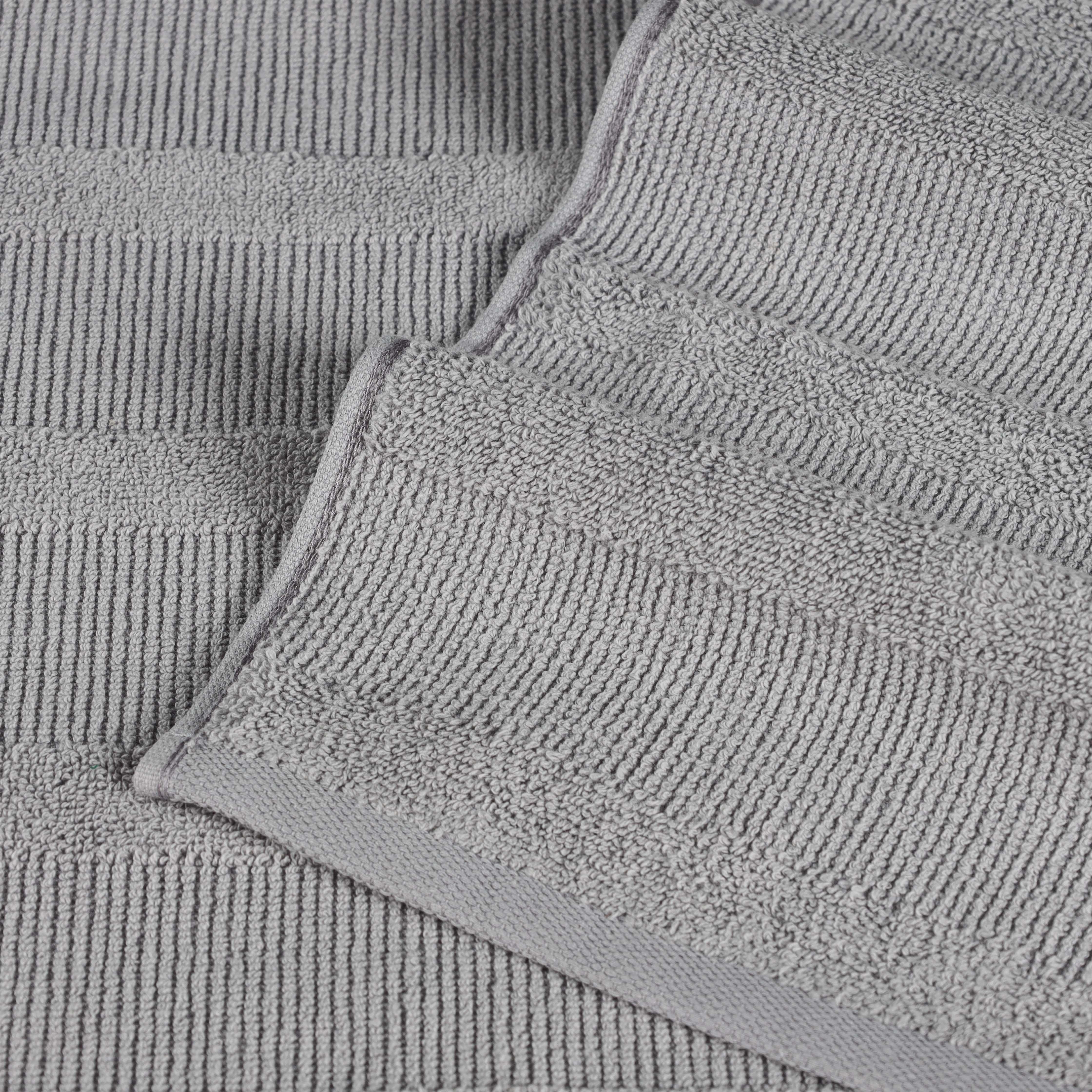 Premium Roma Cotton Ribbed Textured Bath Towels Set of 3 - Ultra Soft & Absorbent Luxury Towels for Spa, Bathroom & Beach Use