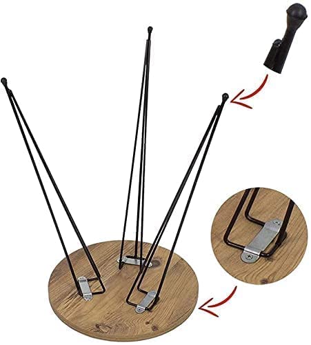 PAK HOME Set of 3 Grey Marble Nesting End Tables - Round Wood Stacking Coffee Side Tables with Metal Legs for Living Room, Bedroom & Home Office - Perfect for Small Spaces, Modern Decor & Multi-Purpose Use