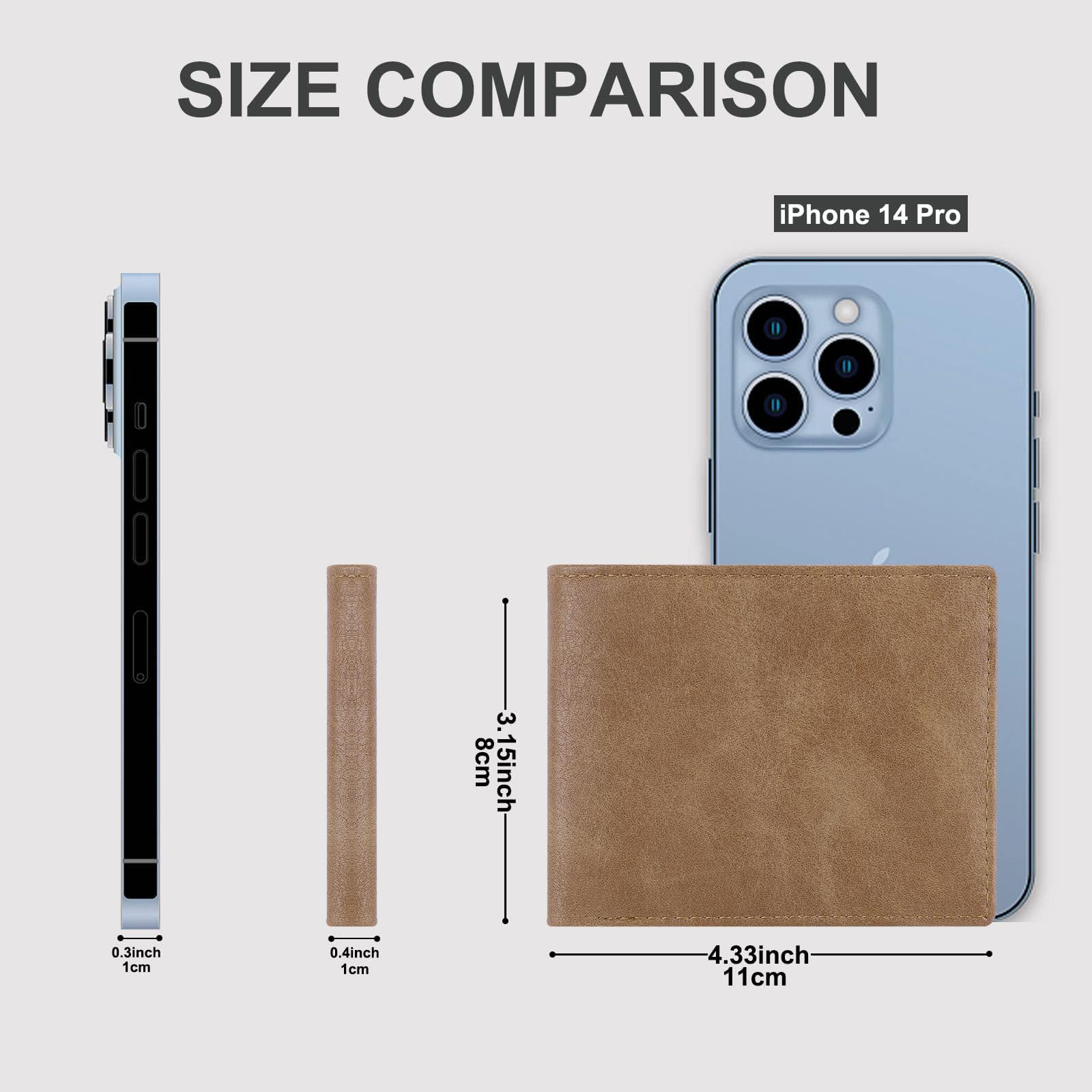 RFID Blocking Slim Wallet for Men - Minimalist Front Pocket Bifold with ID Window & Business Card Holder | Perfect for Travel, Work & Everyday Carry