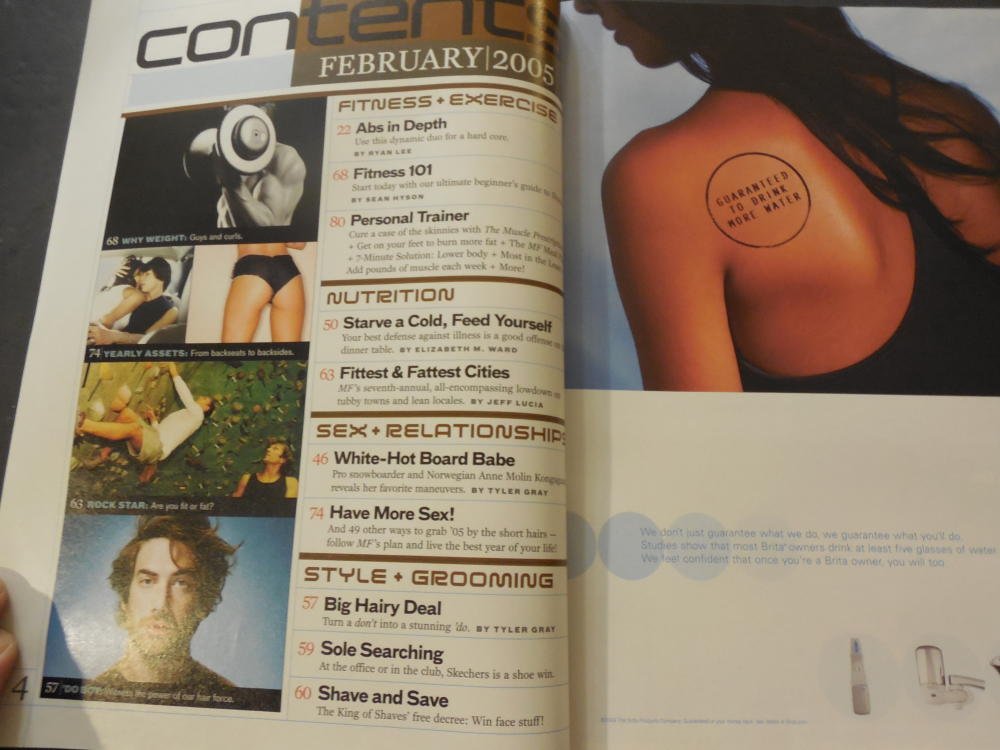 Men's Fitness Magazine 2005 - 849 Health, Sex, Fitness & Nutrition Tips for Men | Workout Guide & Healthy Lifestyle Advice