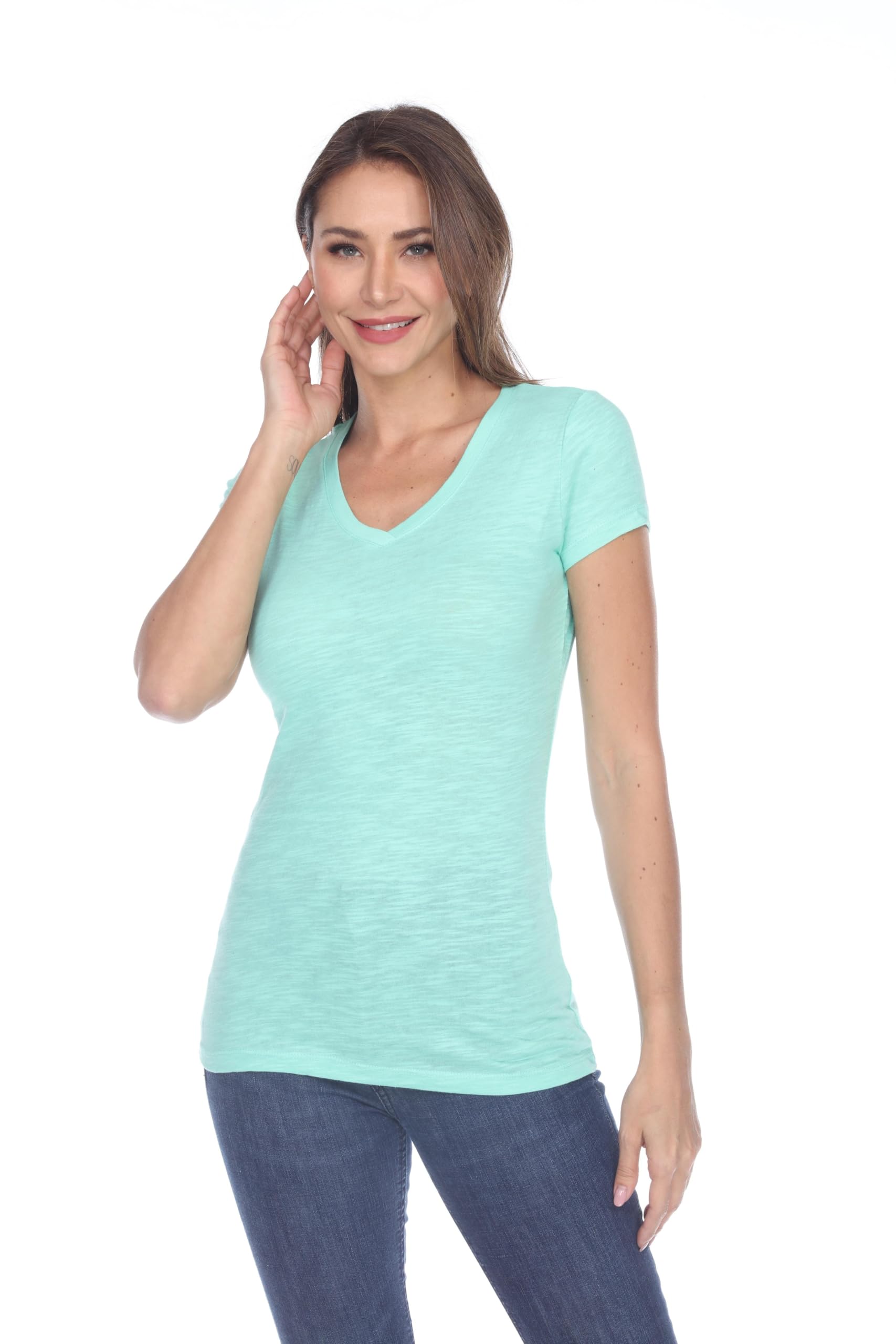 2025 New Women's Solid Color Slim-Fit Layering Short Sleeve T-Shirt - Soft Comfortable Fabric for Casual Wear, Summer Outfits & Everyday Basics