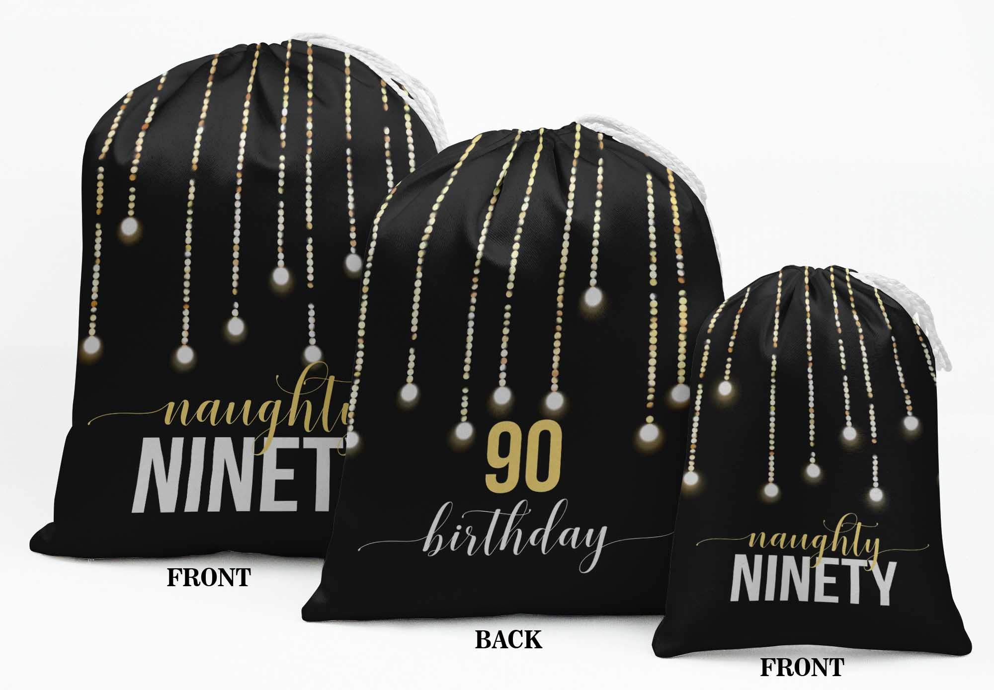 Custom Black Number Birthday Party Favor Bags - 15-Piece Set for Party Supplies, Souvenirs & Gift Bags | Perfect for Birthdays, Baby Showers & Special Events
