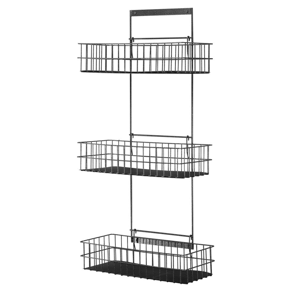 Pro Extra Large Mounted Grooming Room Rack - Heavy Duty Storage Organizer for Salon & Bathroom | Holds Gallon Size Bottles with Plastic Lined Baskets | Rust Resistant Finish for Shower & Garage Use