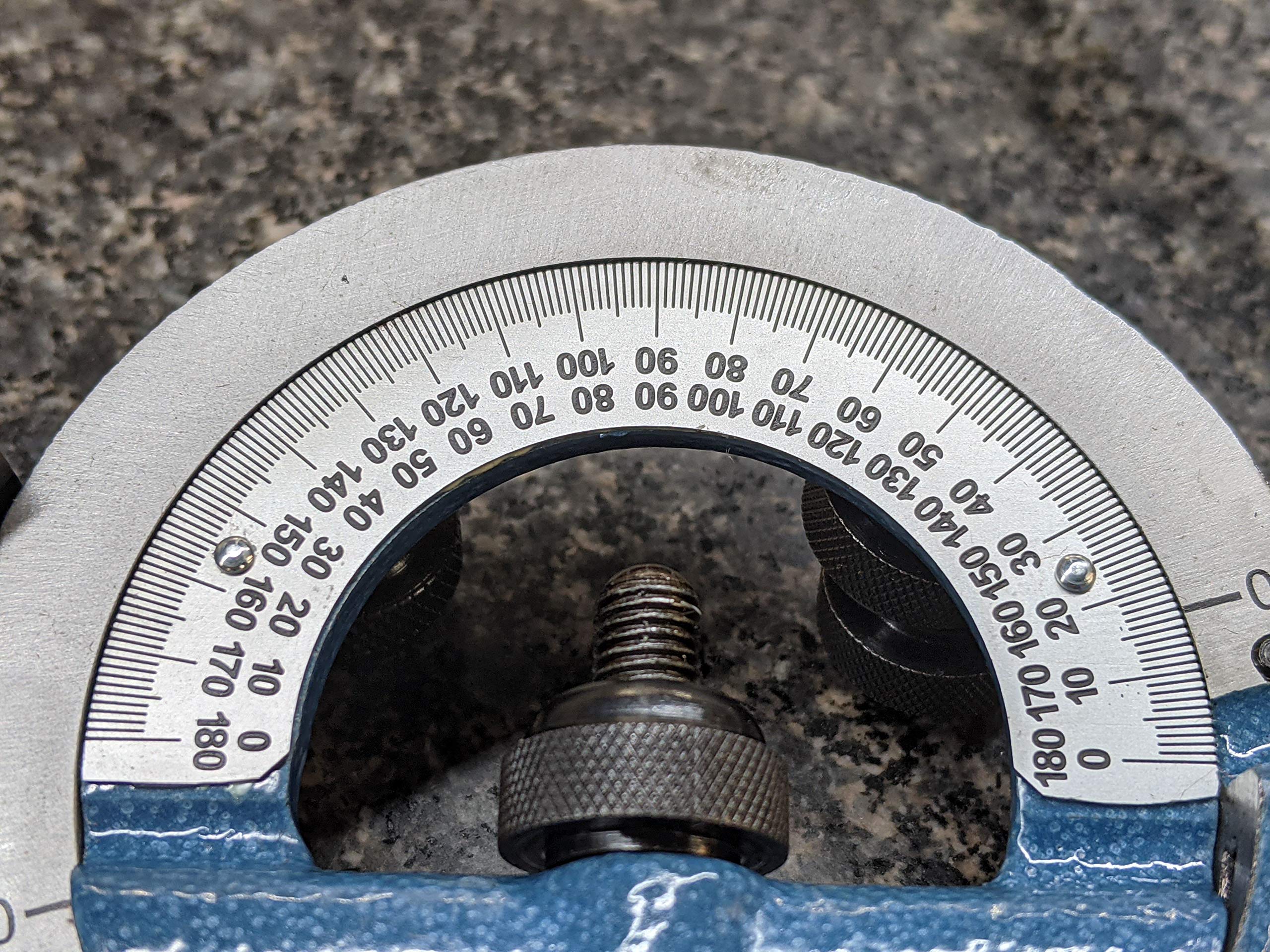PEC 12-Inch Cast Iron 4-Piece Combination Square Set with Reversing Protractor - Precision Markings (1/32