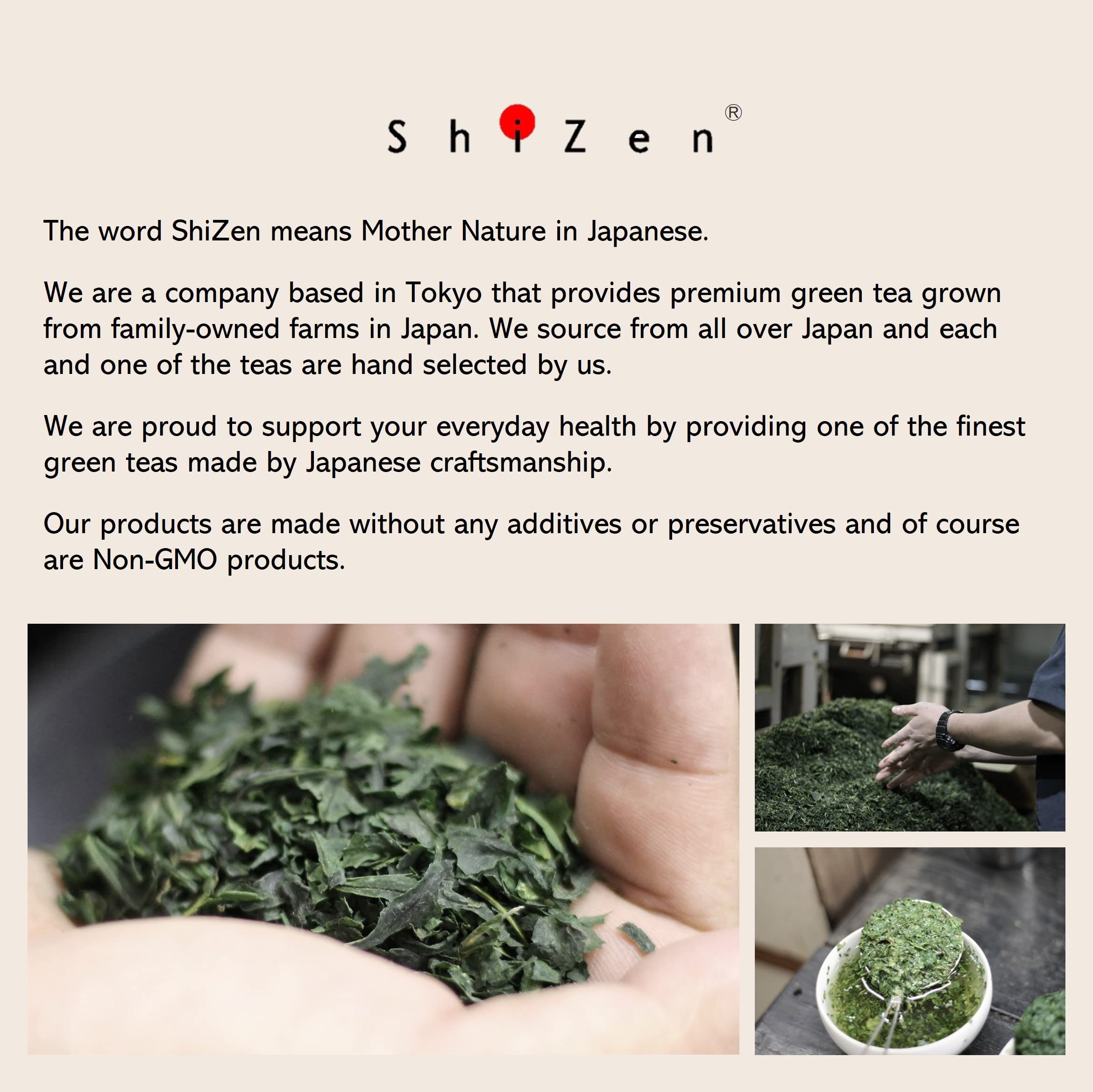 Premium Organic Sencha Green Tea Loose Leaf from Japan - ShiZen Tea (100% Natural, Antioxidant-Rich) | Perfect for Daily Wellness, Iced Tea & Japanese Tea Ceremonies