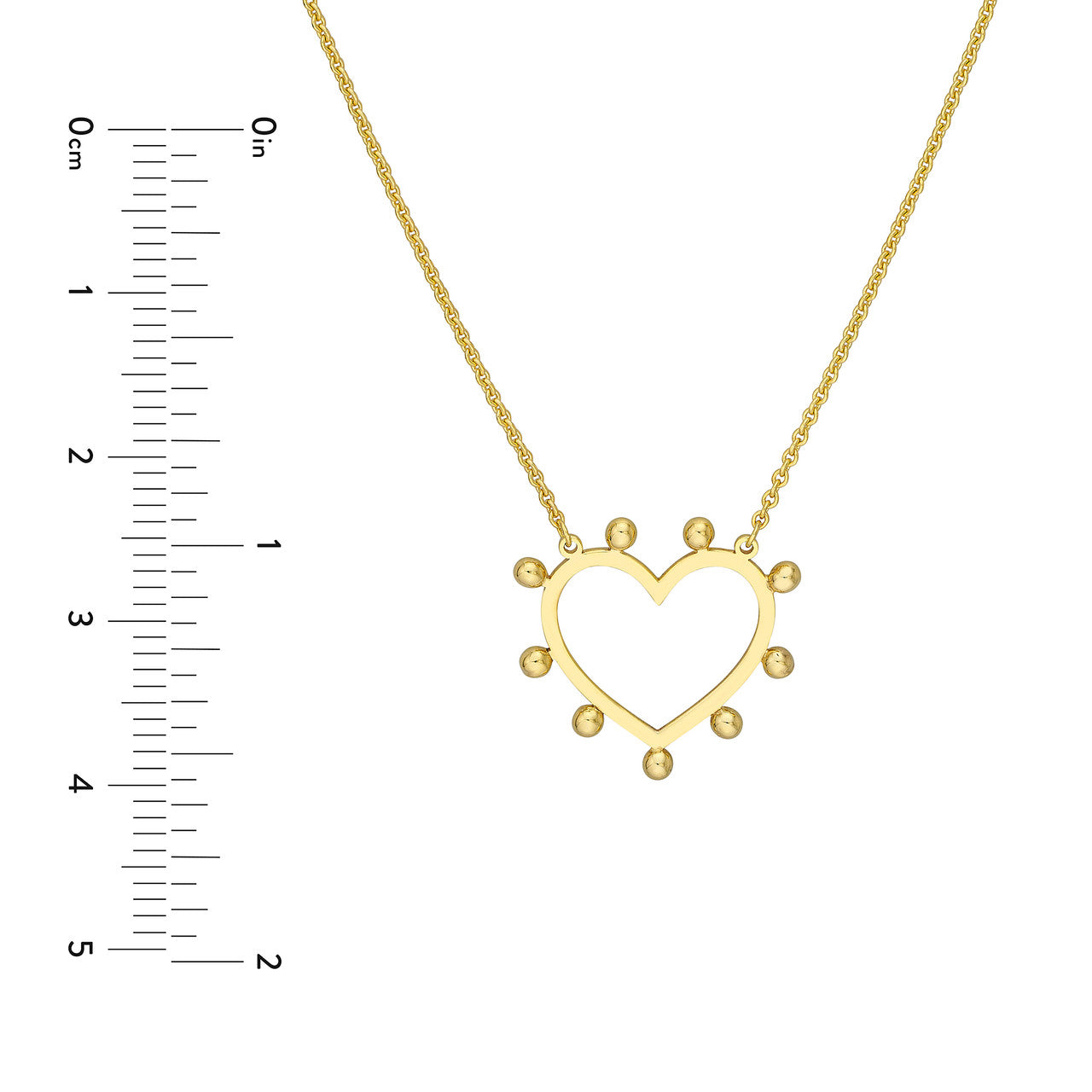 14K Gold Beaded Heart Pendant Necklace for Women - Elegant Layering Jewelry Gift for Valentine's Day, Anniversary & Special Occasions