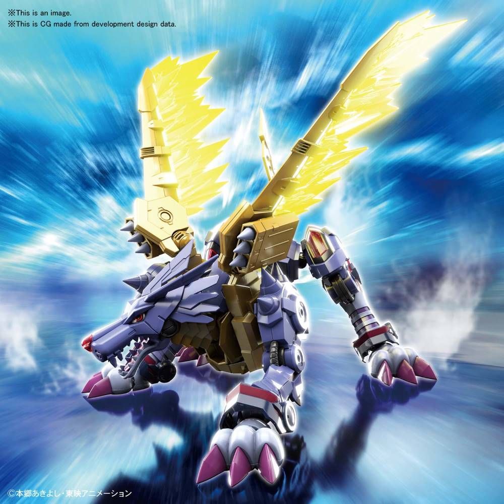 Figure Rise Standard Digimon Metal Garurumon (Amplified Ver.) Plastic Model Kit - Build & Display for Anime Fans & Collectors - Perfect for Home Decoration, Gifts & Action Figure Battles
