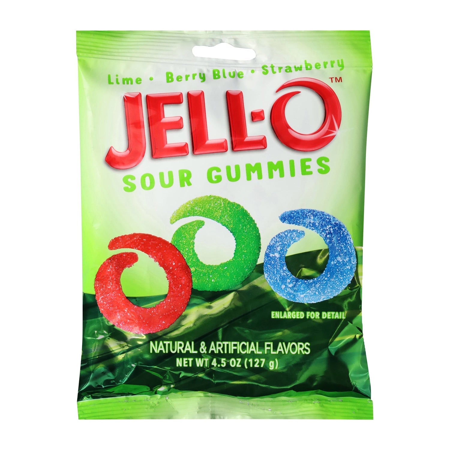 Jell-O Sour Gummy Candy - 12 Count Pack (Case of 12) | Perfect for Halloween Treats, Party Favors & Snacks