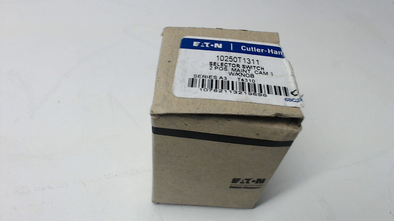 Eaton 10250T1311 30mm 2-Position Selector Switch with Knob and Cap - Industrial Control Panel & Machinery Use