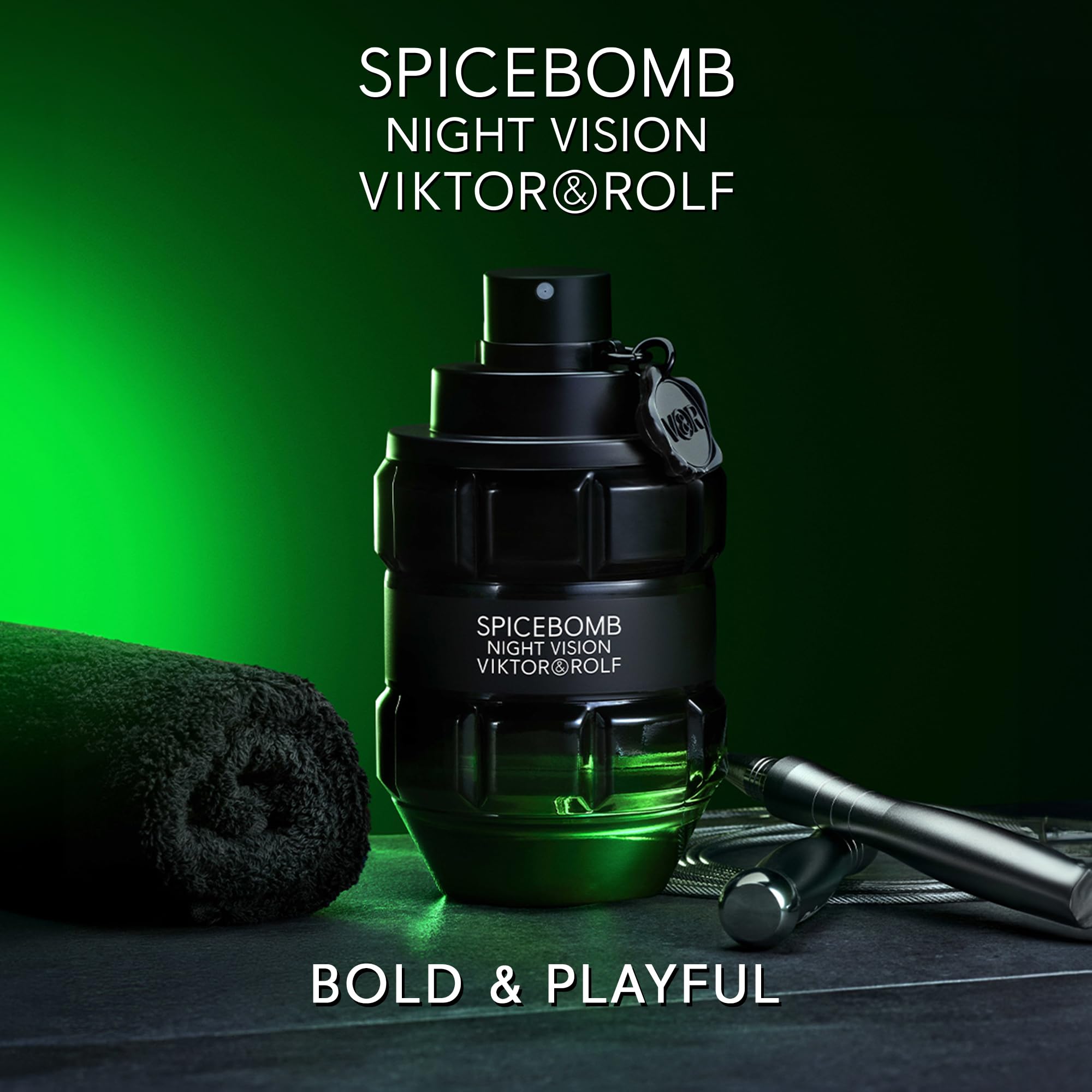 Viktor&Rolf Spicebomb Nightvision Eau de Toilette for Men - Warm Spicy Fresh Cologne with Bergamot Citrus, Black Spices & Rosemary Notes - Perfect for Night Out, Date Night & Special Occasions