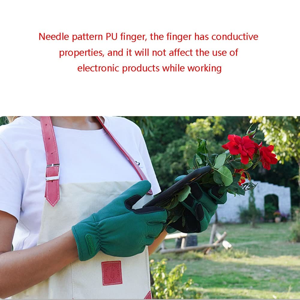 Stab-Resistant Gardening Gloves - Thick & Durable Wear-Resistant Gloves for Floral Planting, Rose Pruning & Outdoor Work - Perfect for Landscaping, Yard Work & Thorn Protection