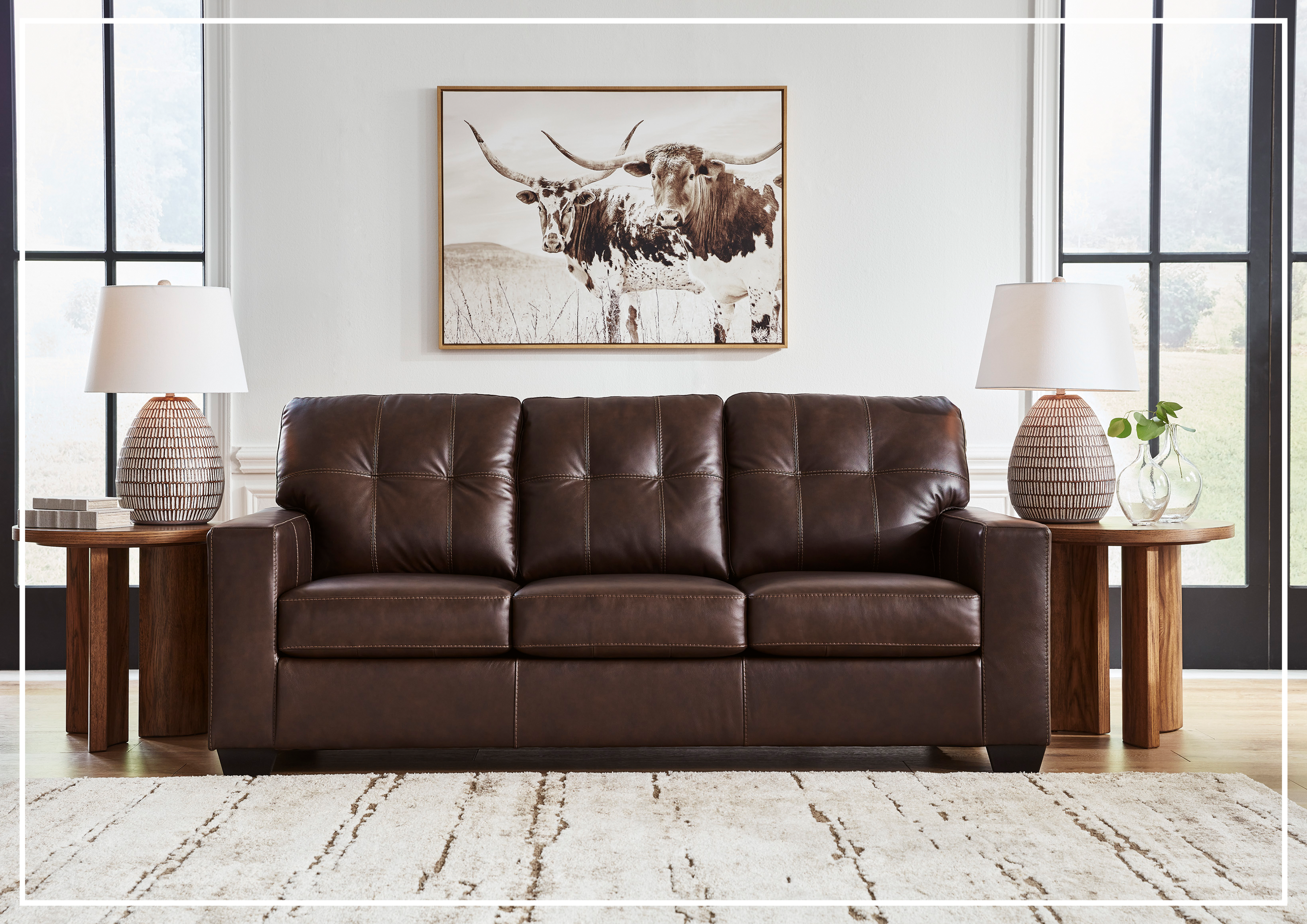 Gio Italia Salvatore 3-Seater Queen Leather Sofa Sleeper - Dark Brown & Black Options | Convertible Sofa Bed for Living Room, Guest Room & Small Spaces