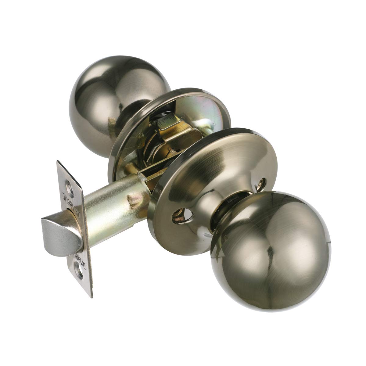 Contemporary Passage Lever Door Handle Set - Non-Locking Reversible for Left/Right Hand Doors - 4 Pack (Hallway, Closet, Bedroom, Office) - 5763-AB-SET