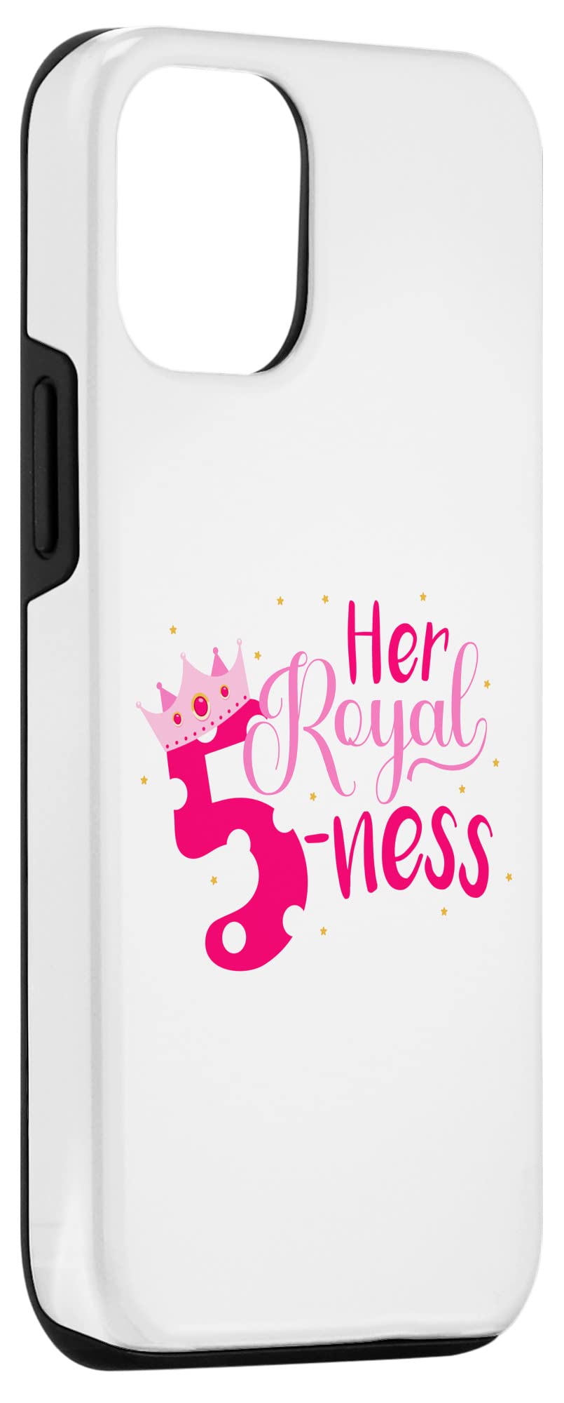 iPhone 12/12 Pro Case - Her Royal Fiveness 5th Birthday Party Design - Protective Phone Cover for 5 Year Old Girls - Perfect for Birthday Gifts & Kids' Parties