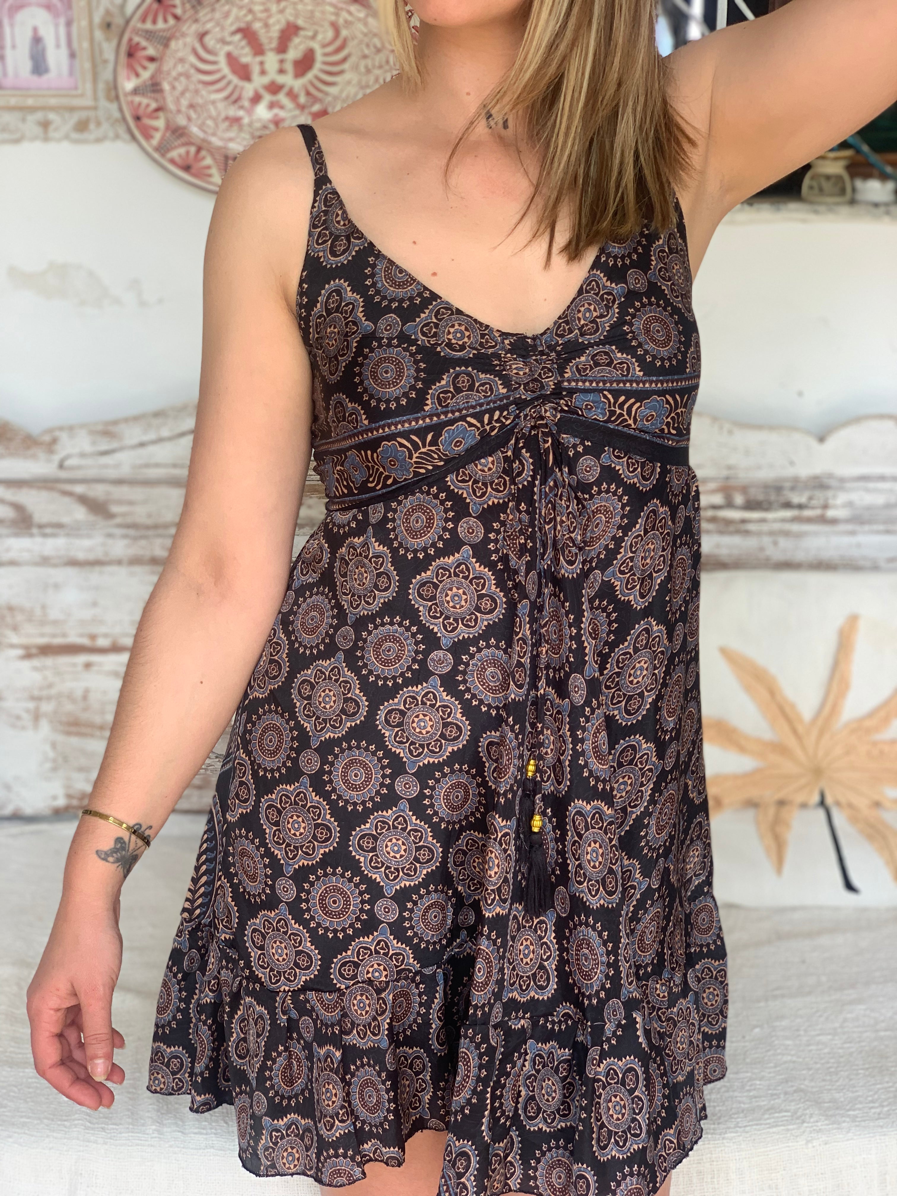 Isla Dress - Short Halter Neck Black Summer Dress for Women | Beach Party, Vacation, Date Night Outfit