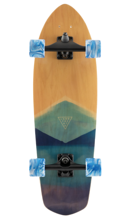 Landyachtz Pocket Knife 29-inch Watercolor Surf Skate Cruiser Board - Perfect for Surf Training, Street Cruising & Skatepark Riding