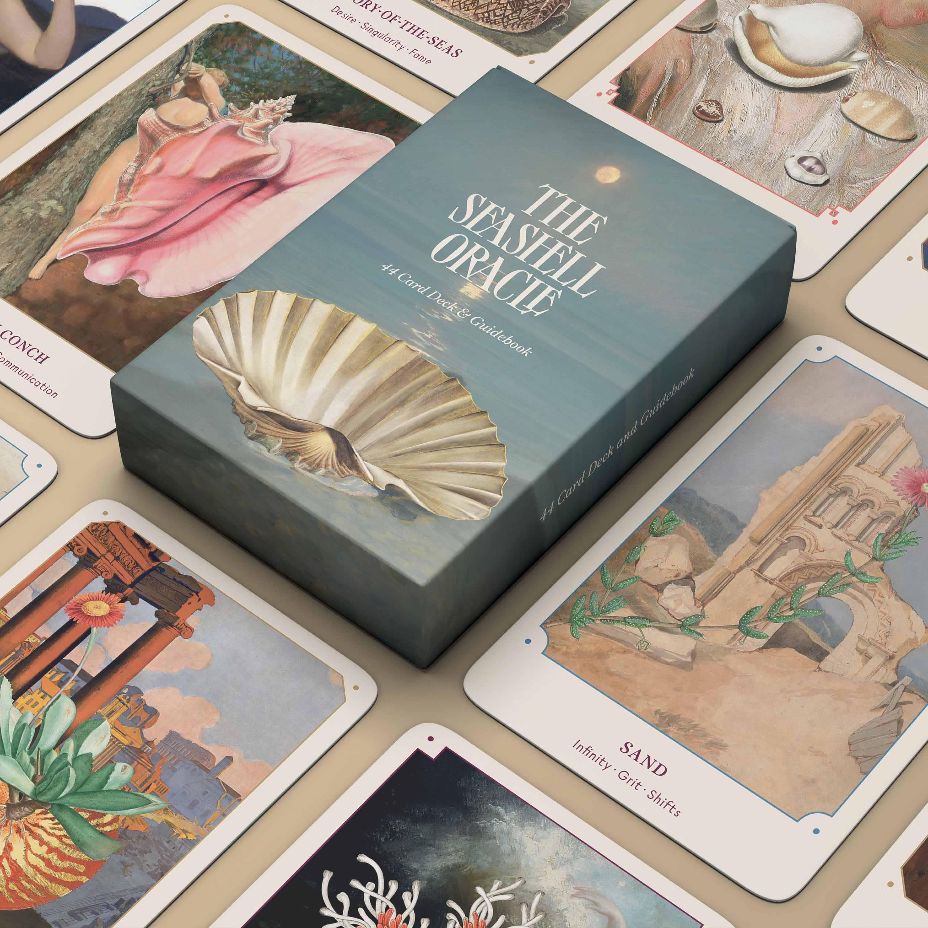 The Seashell Oracle Deck and Guidebook – 44-Card Divination Set with Spiritual Guidance – Perfect for Tarot Readings, Meditation, and Intuitive Healing