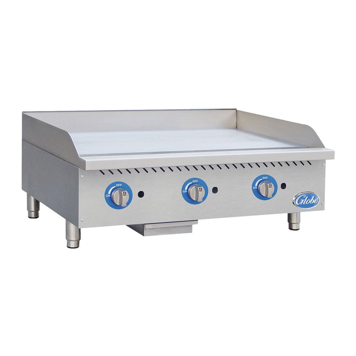 Globe GG36G 36-Inch Natural Gas Countertop Griddle with 3 Burners - Perfect for Restaurants, Diners, and Commercial Kitchens