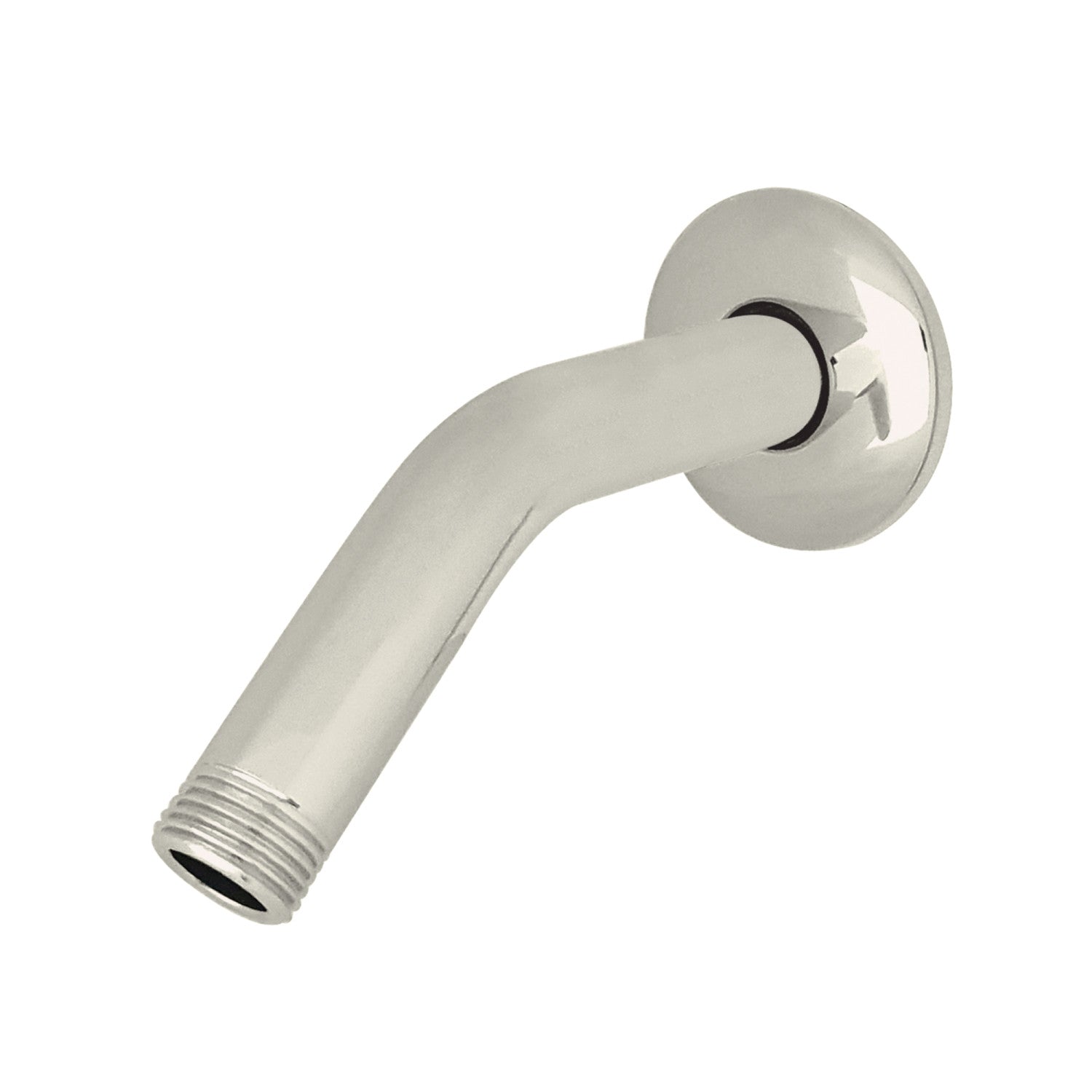 AquaElements K155K6 6 Inch Adjustable Shower Arm with Round Flange - Polished Nickel Finish for Bathroom & Shower Installation - Perfect for Modern Home Renovation
