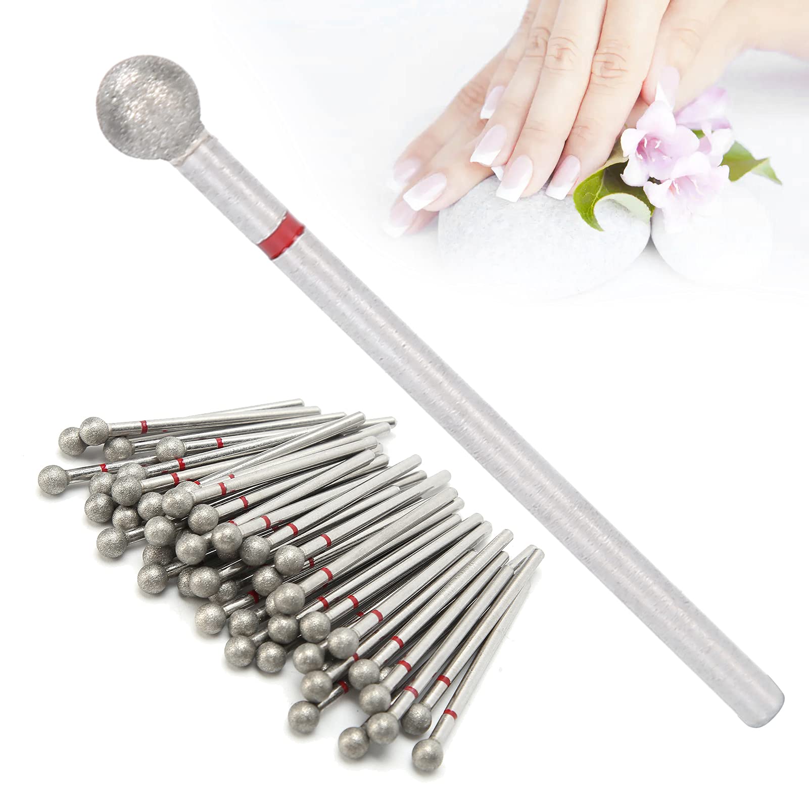 Professional 5.0mm Nail Drill Bits for Manicure & Pedicure - High Quality Nail Polishing Heads for Electric Nail Drill Machines - Perfect for Nail Polish Removal & Salon Use - Ideal for Home & Professional Nail Care