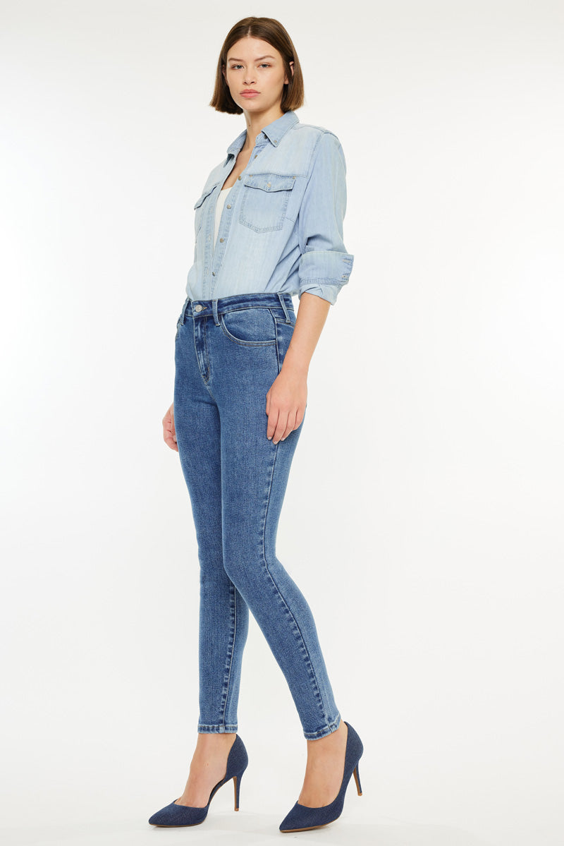 Bev Essentials High Rise Ankle Skinny Jeans for Women - Stretch Denim Pants, Slim Fit, Comfortable & Trendy - Perfect for Casual Outfits, Workwear & Night Out