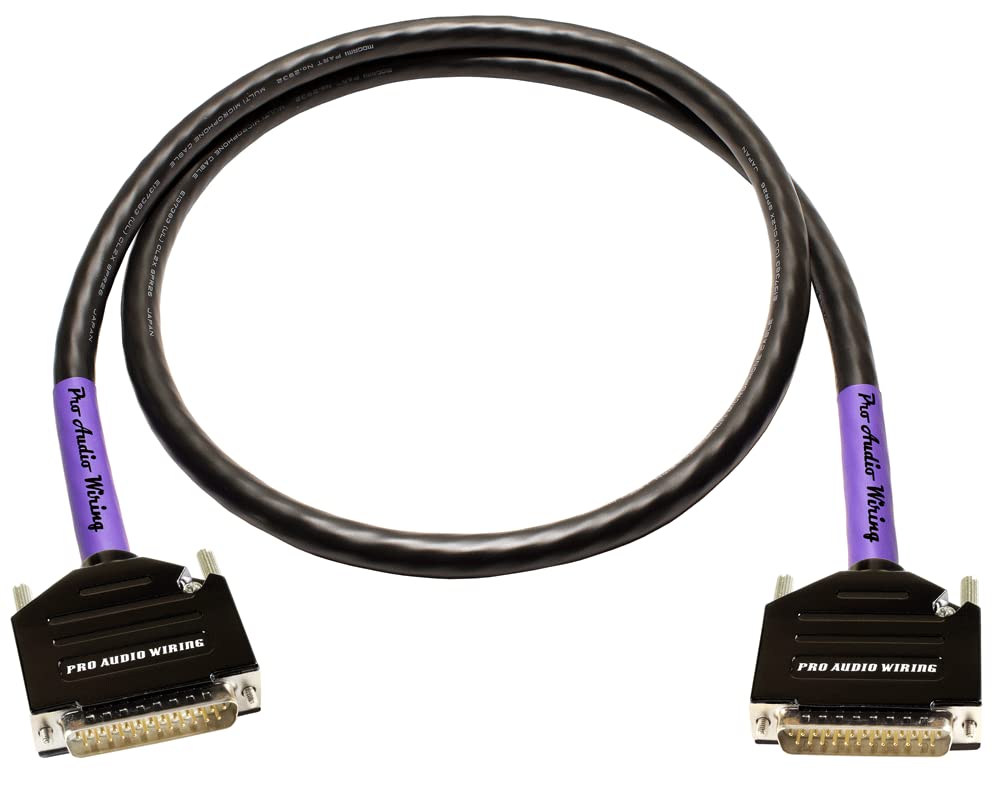 PAW Black Raptor 2932 DB25 to DB25 1.5ft Studio Audio Snake Cable with Heat Shrink (Black) - Professional Recording, Live Sound & Studio Equipment Connection