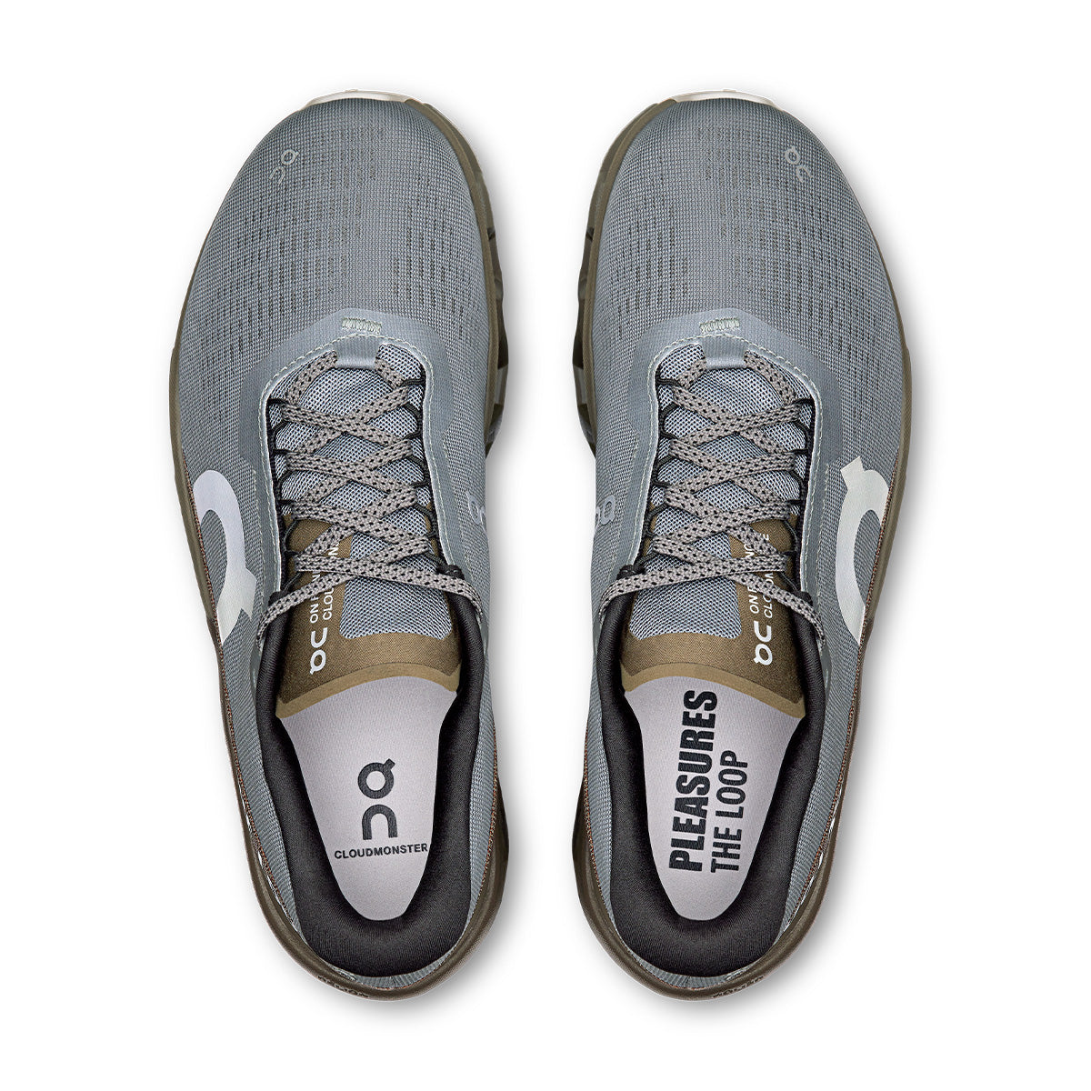 PLEASURES x The LOOP Running Supply Cloudmonster 2 Sneakers - Mist Olive Colorway | Lightweight Running Shoes for Men & Women | Perfect for Jogging, Gym Workouts & Casual Wear