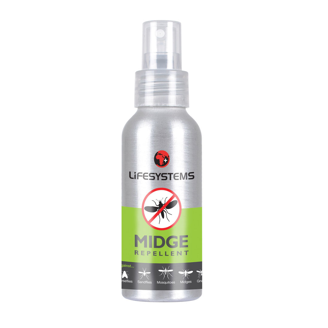 Lifesystems DEET-Free Natural Midge & Mosquito Repellent Spray 100ml – Ideal for Camping, Hiking & Outdoor Adventures