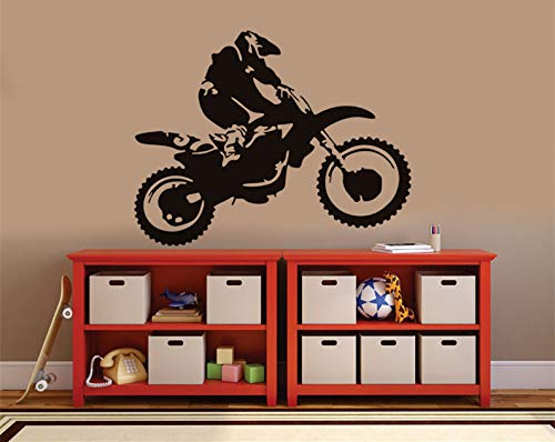 YttBuy Dirt Bike Wall Decals - Premium Motocross Stickers for Boys Room, Garage & Man Cave - High-Quality Vinyl Wall Art for Motorcycle Lovers & Racing Fans - Perfect for Bedroom, Office & Game Room Decor