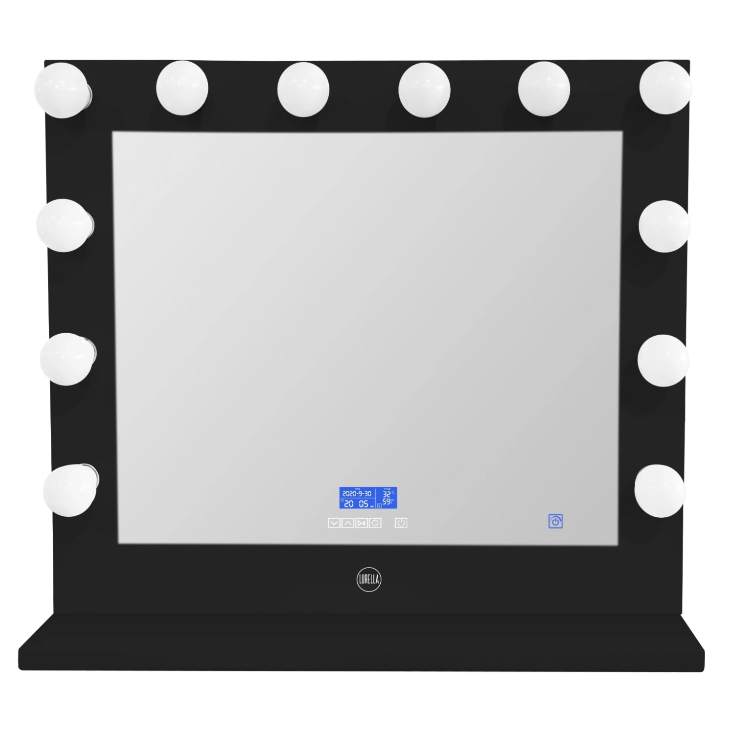 12-Light Bluetooth Vanity Mirror with Touch Control - Hollywood Style Makeup Mirror with Adjustable Brightness for Home, Salon & Dressing Room