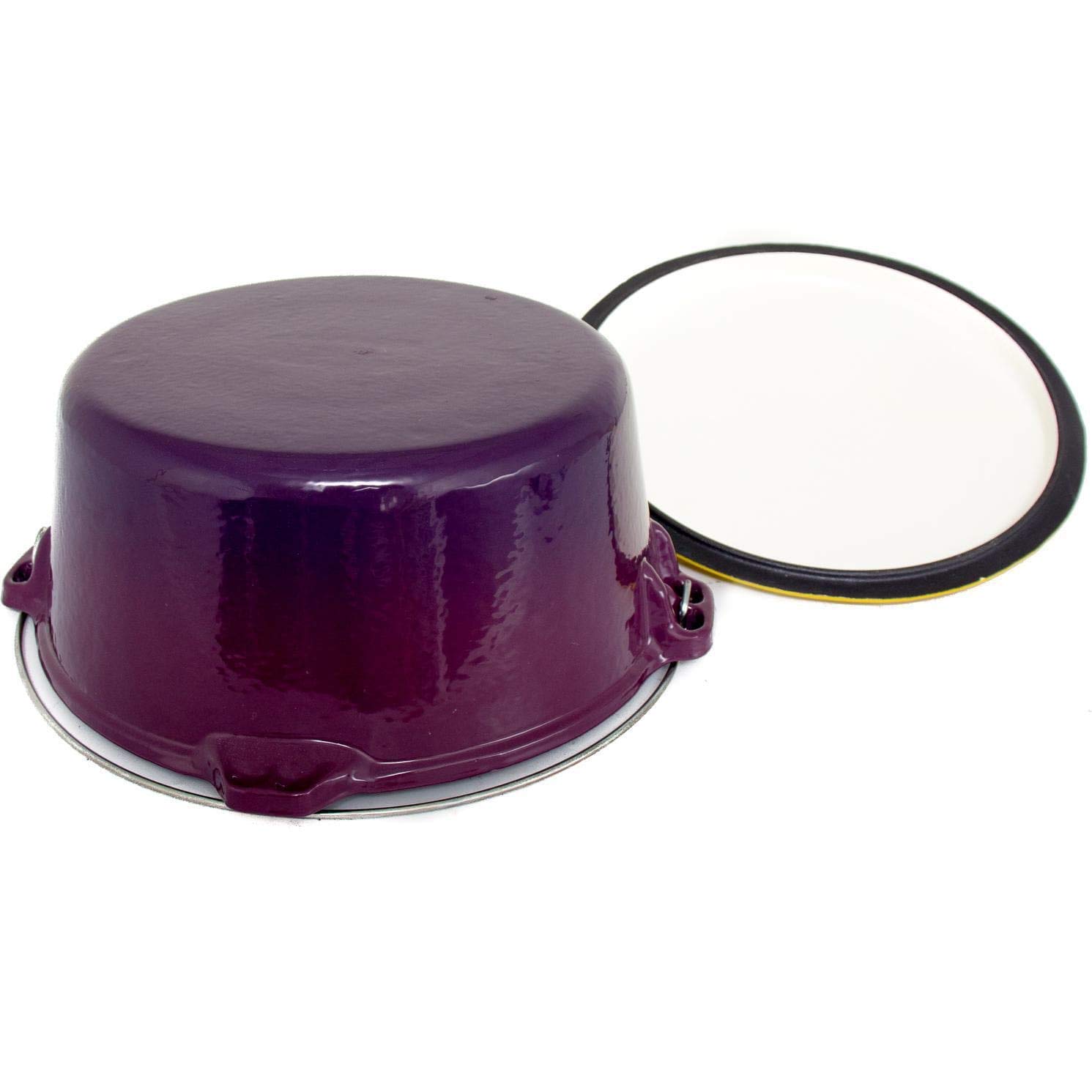 12-Quart Enameled Cast Iron Dutch Oven with Lid - Purple & Gold (GL10489PG) - Perfect for Braising, Stewing & Baking - Ideal for Family Dinners & Outdoor Cooking