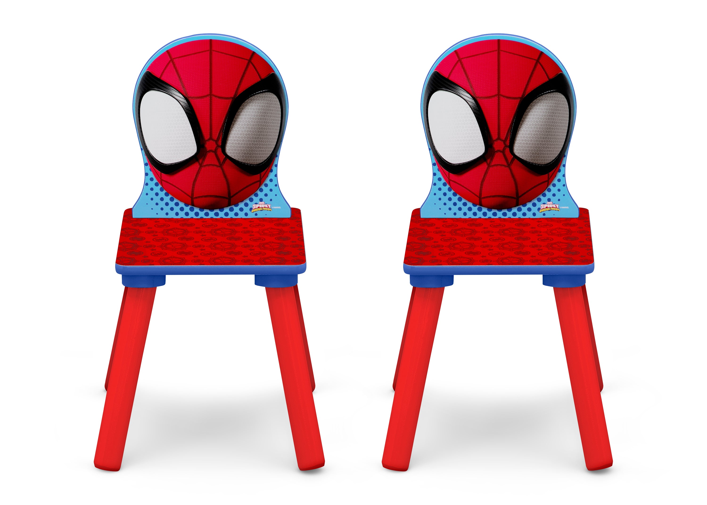 Spidey and His Amazing Friends 4-Piece Toddler Playroom Set with Play Table & 6-Bin Toy Organizer - Perfect for Kids' Playroom, Preschool Learning & Superhero-Themed Birthday Gifts